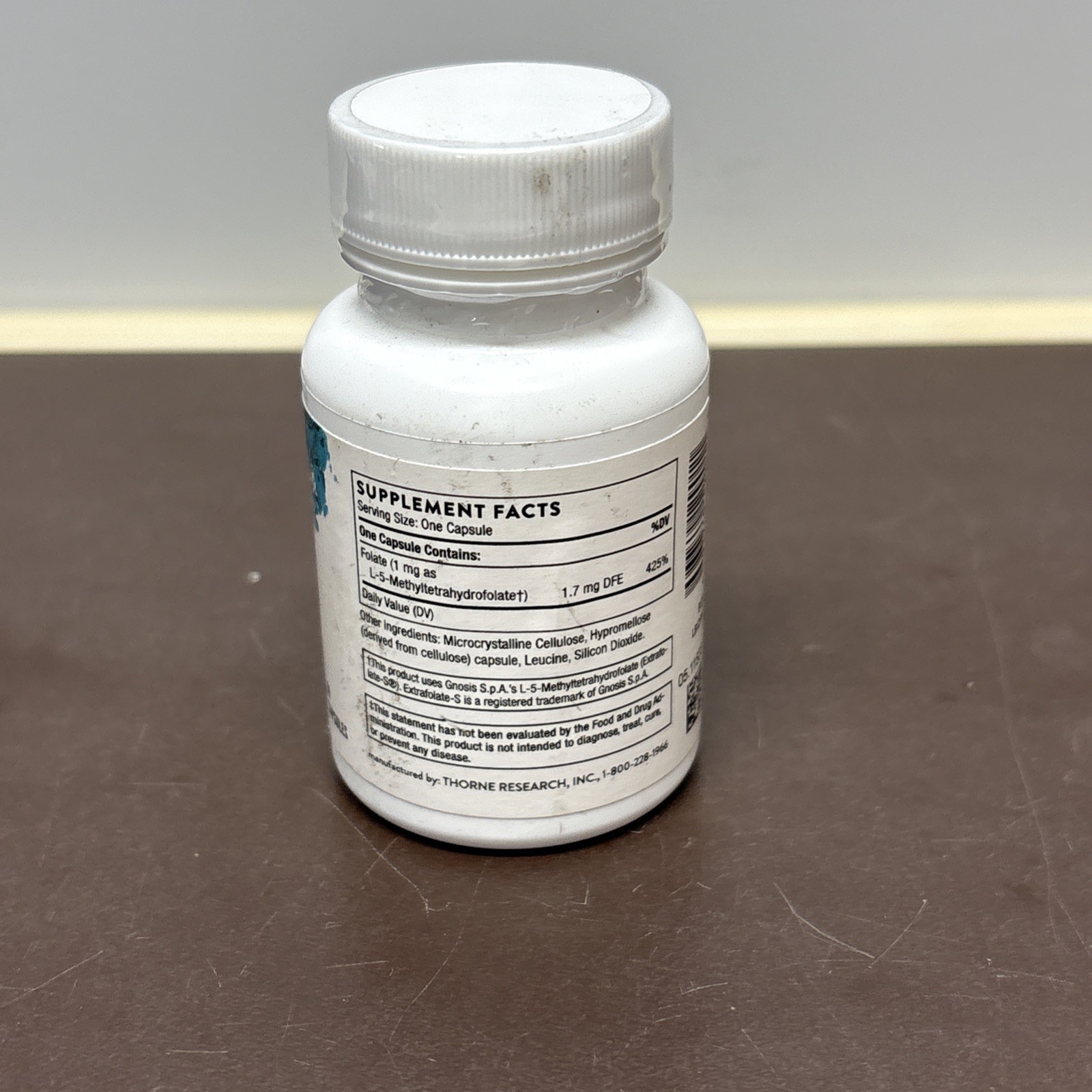 Thorne 5-MTHF 1mg Methylfolate 60 Capsules Dairy-Free Gluten-Free Exp 05/27