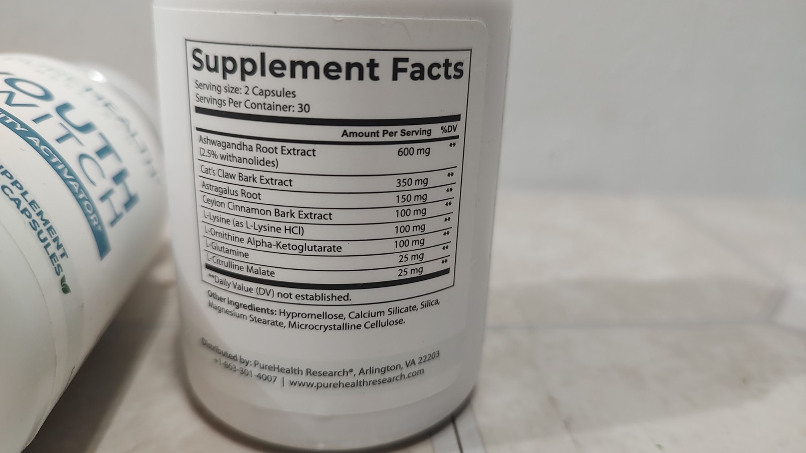 PureHealth Research Youth Switch Anti Aging Supplement 60 Cap Lot Of 4