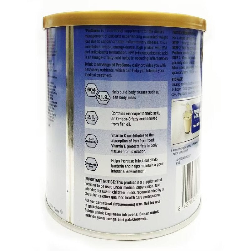8 X Abbott Pro Sure Milk (High Protein, Prebiotic & EPA) 380g FREE DHL Express