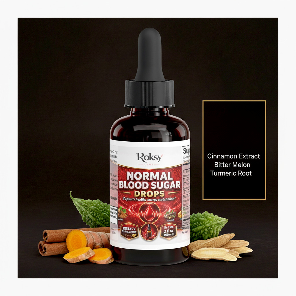 Roksylabs Normal Blood Sugar Drops Glucose Balance Healthy Metabolism 60ml