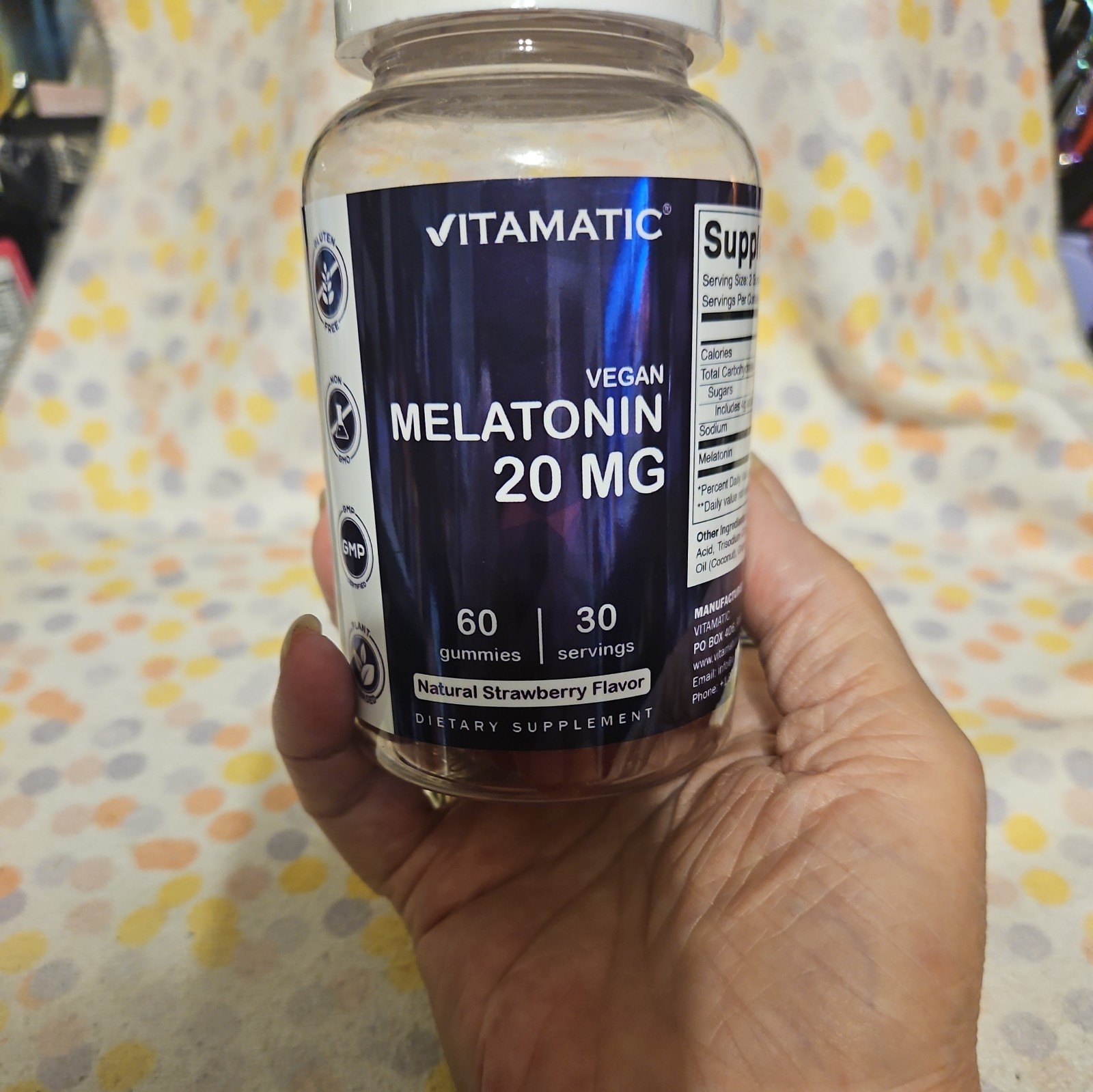 Vitamatic Melatonin 20mg Gummies for Adult 30 Servings -(60 Gummies)