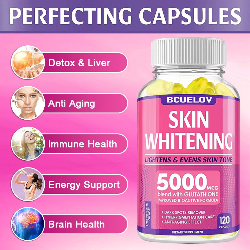 Glutathione Collagen Capsules – 5000 mg – Anti-Aging – Immune System Support