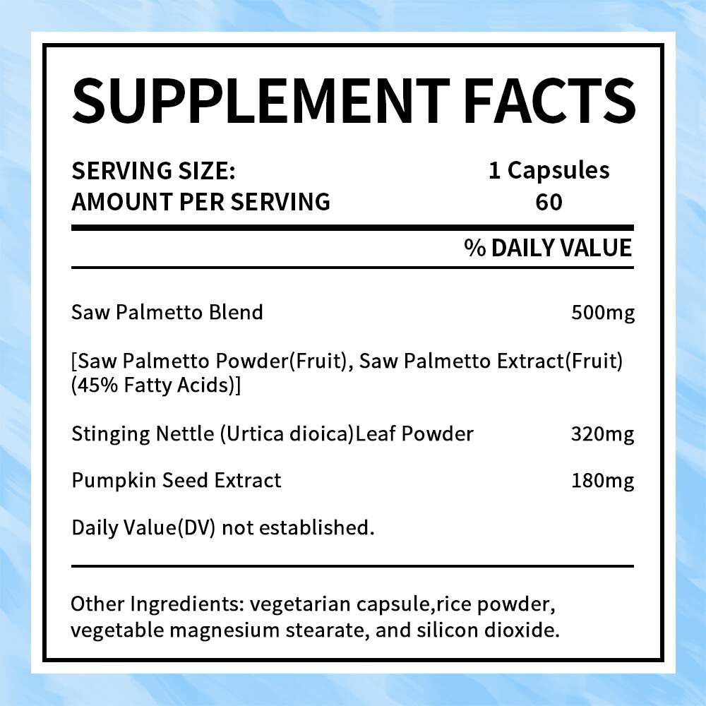 SAW PALMETTO PROSTATE SUPPORT&URINARYSUPPORT+ PROTECT MEN’S HEALTH
