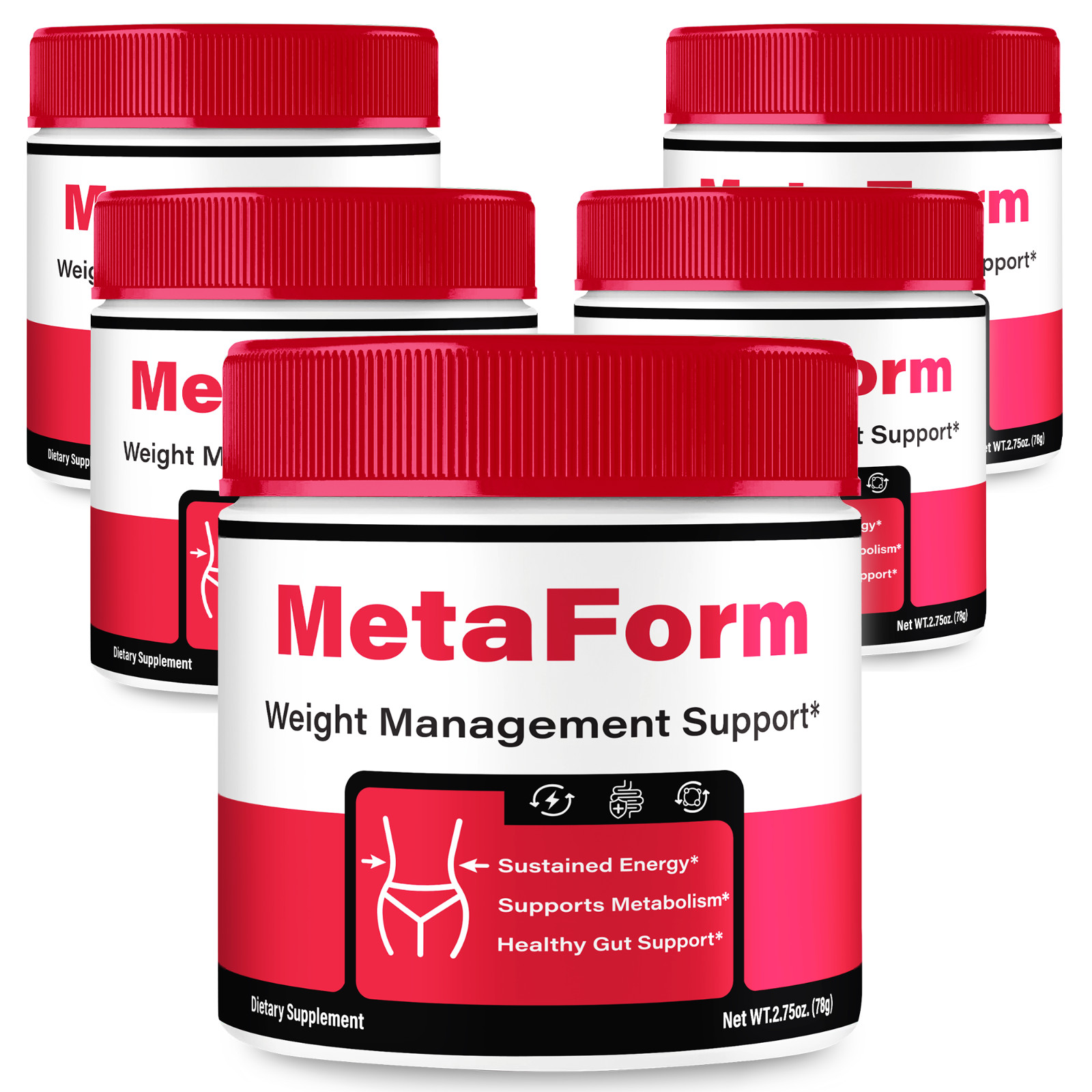 (5 Pack) MetaForm Powder, Advanced Weight Loss Powder for Energy & Fat Burning