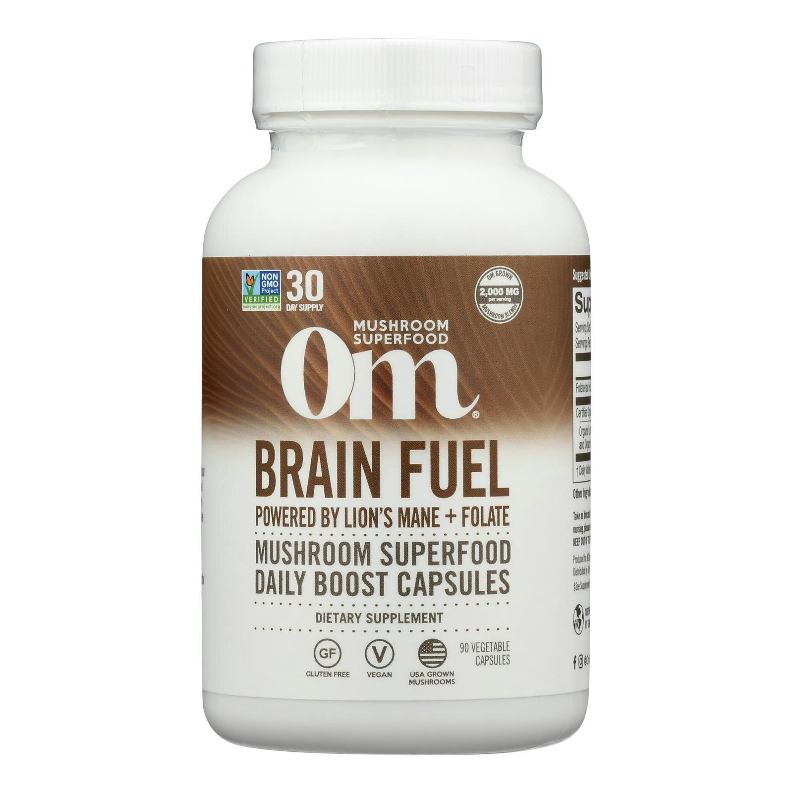 Om – Mushroom Superfood Brain Fuel – 90 Count (Pack of 3)