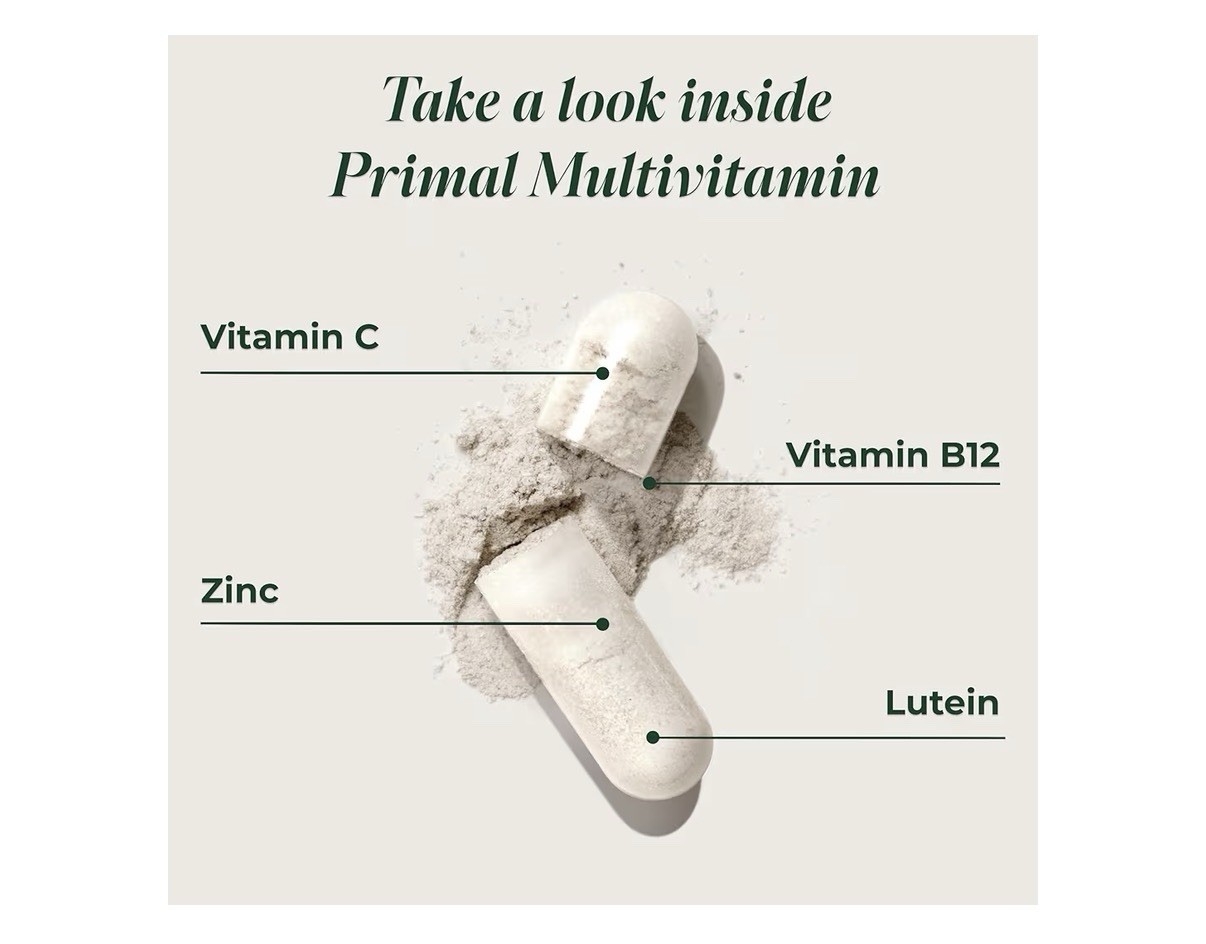 Primal Harvest Primal Multivitamin Daily Vitamin Support Energy Wellness 30 Caps