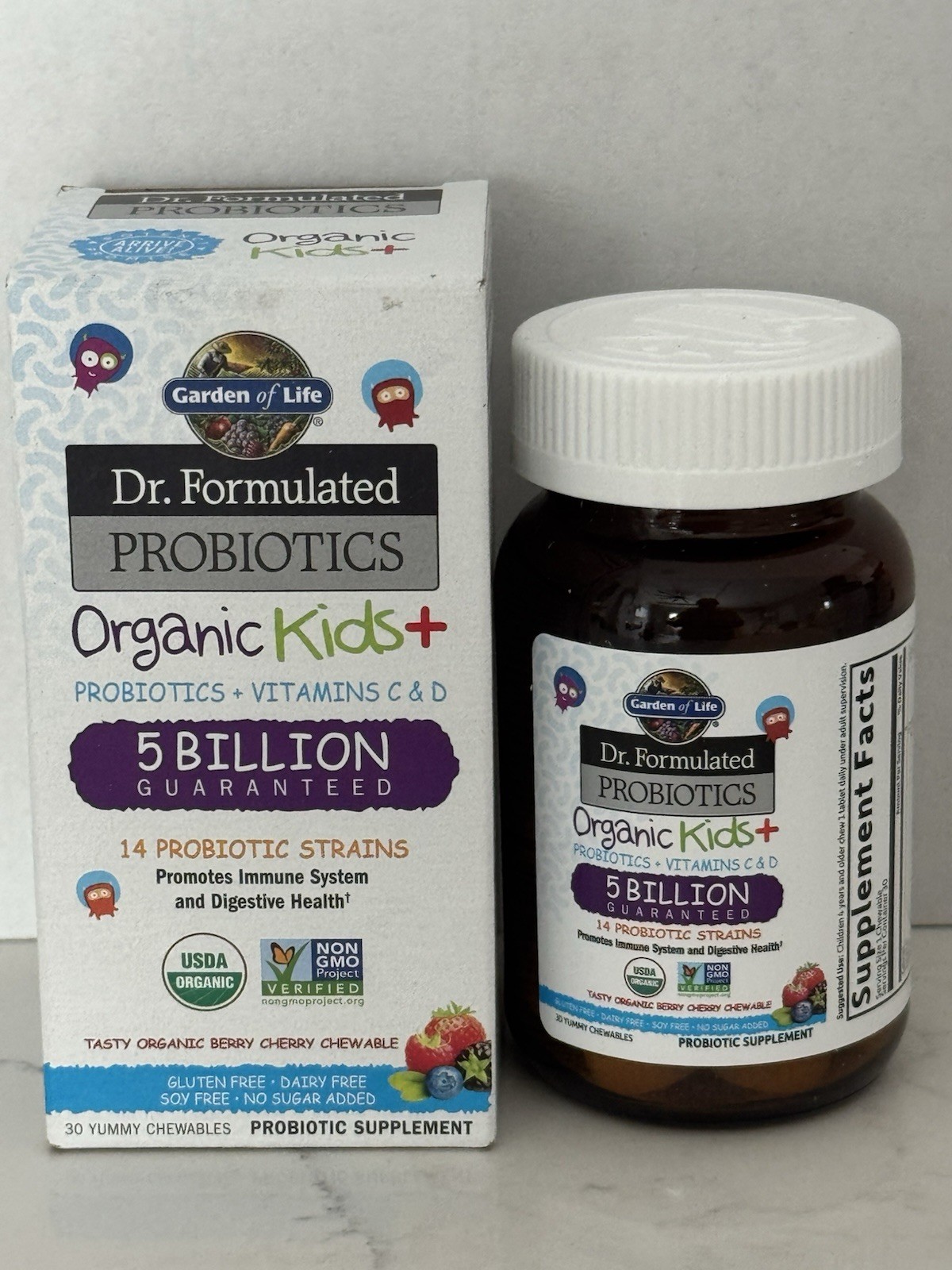30*Garden of Life Dr. Formulated Probiotic Organic Kids+ 5 Billion CFU 14Strains