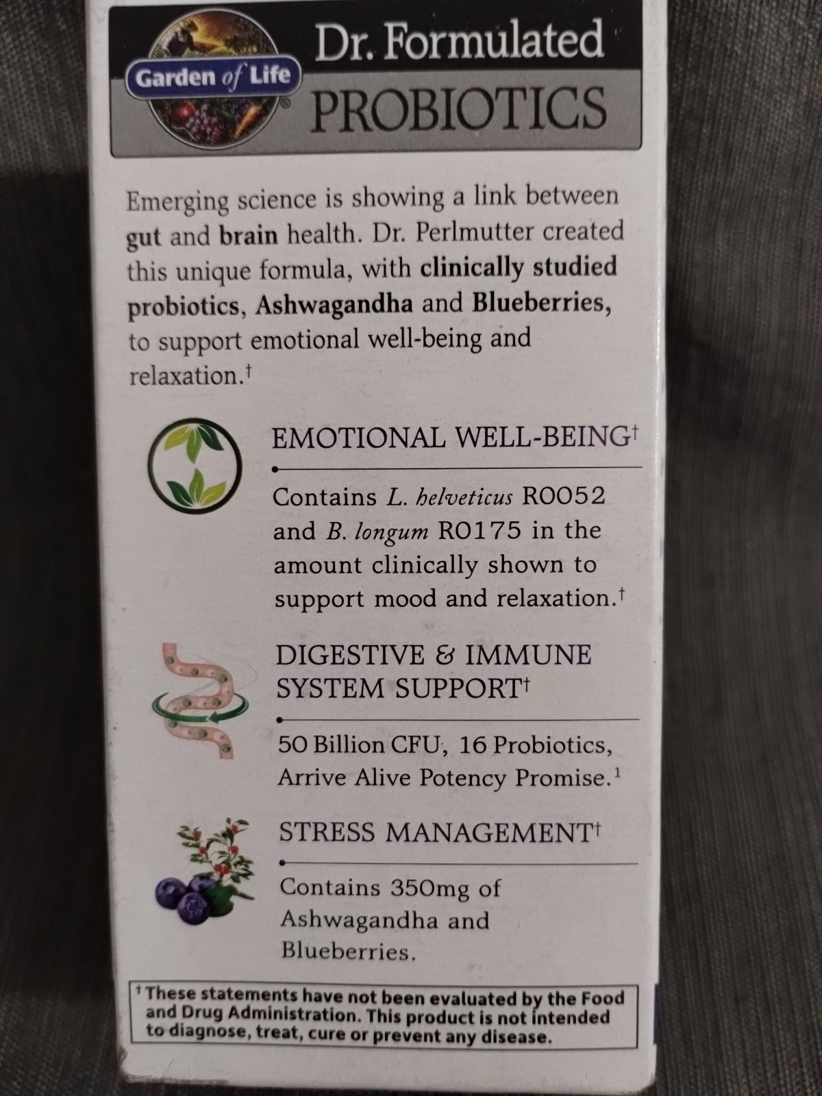 Garden of Life Probiotics Mood+ Digestive+ Immune System 60 Capsules – 06/27+