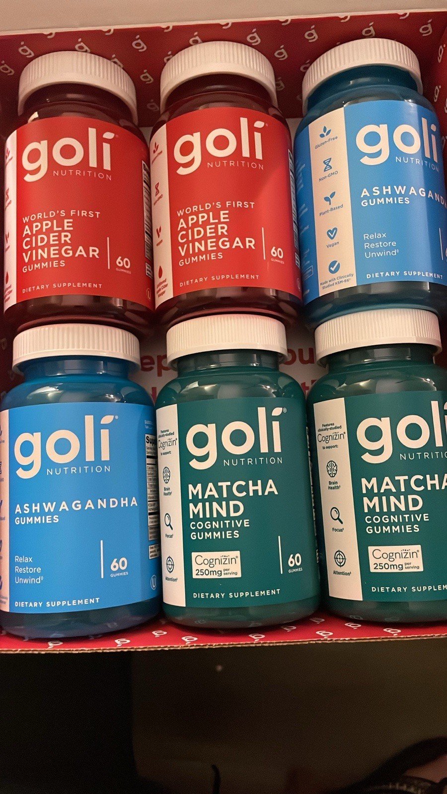 Goli Nutrition Apple Cider Vinegar & Ashwagandha Gummies 60ct Vegan Non-GMO