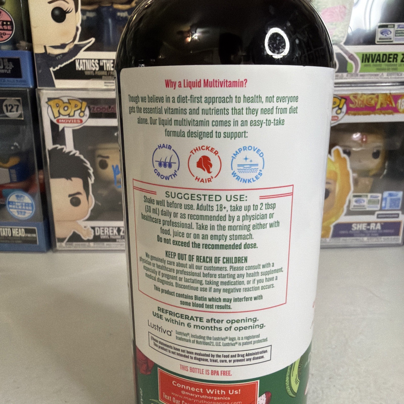 MaryRuth’s Liquid Morning Multivitamin + Hair Growth Dragon Fruit Melon 30oz