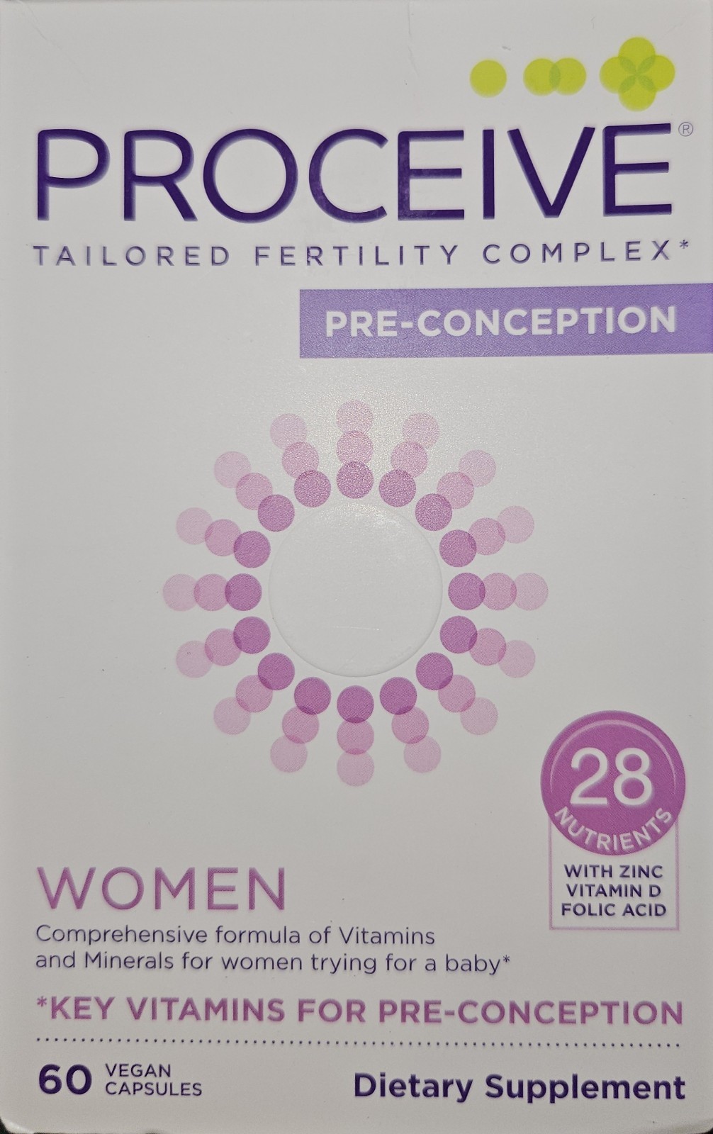 Proceive Fertility Supplement for Women Pre Conception Multivitamin 60 Capsules