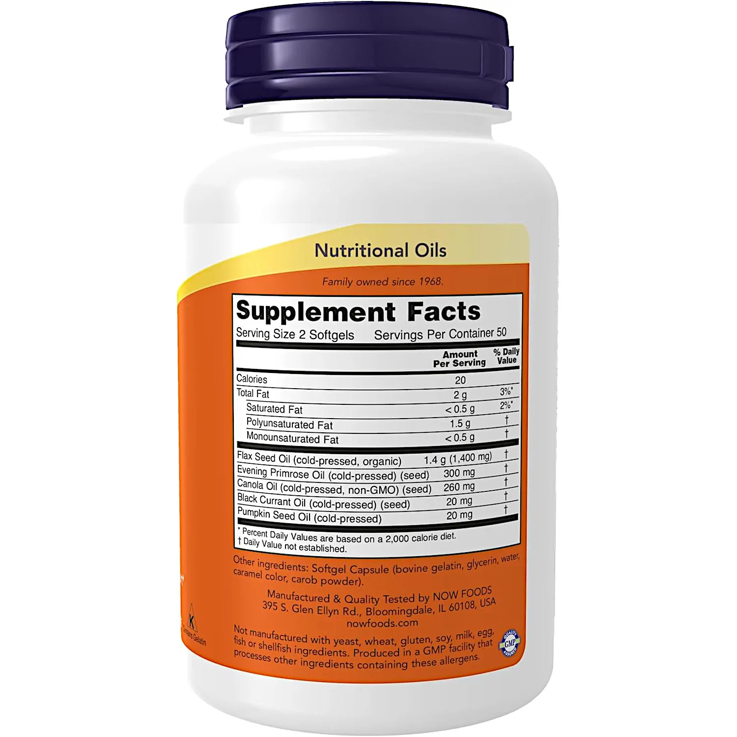 NOW Foods Omega 3-6-9 1000 mg., 100 Softgels