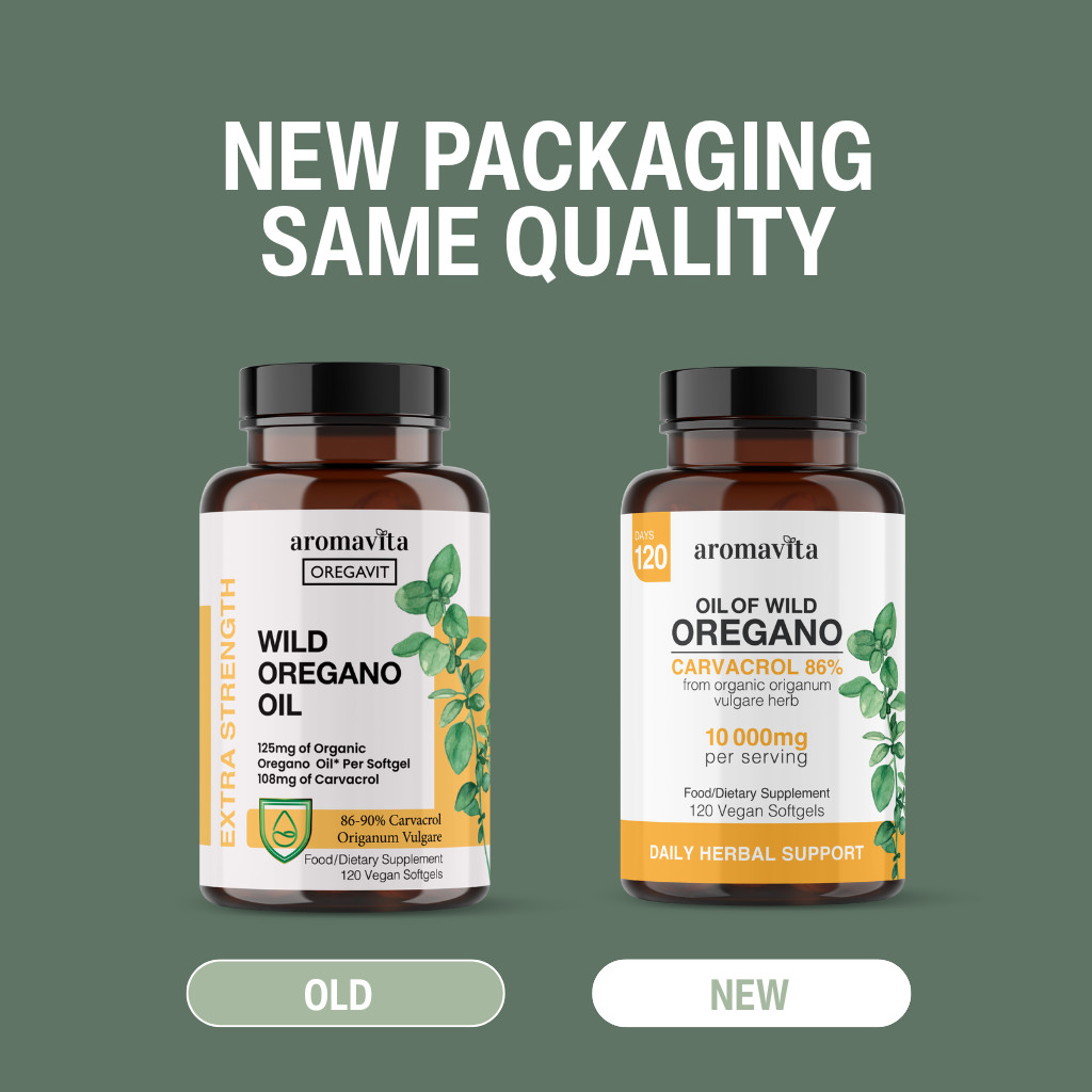 Aromavita Premium Wild Oregano Oil 120 Capsules | High Potency Immune Support