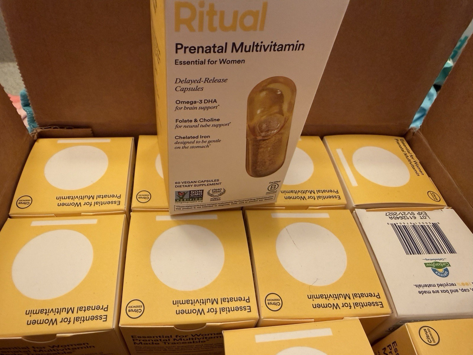 Ritual Prenatal Multivitamin Vegan-60 Citrus Expires 1/21/27