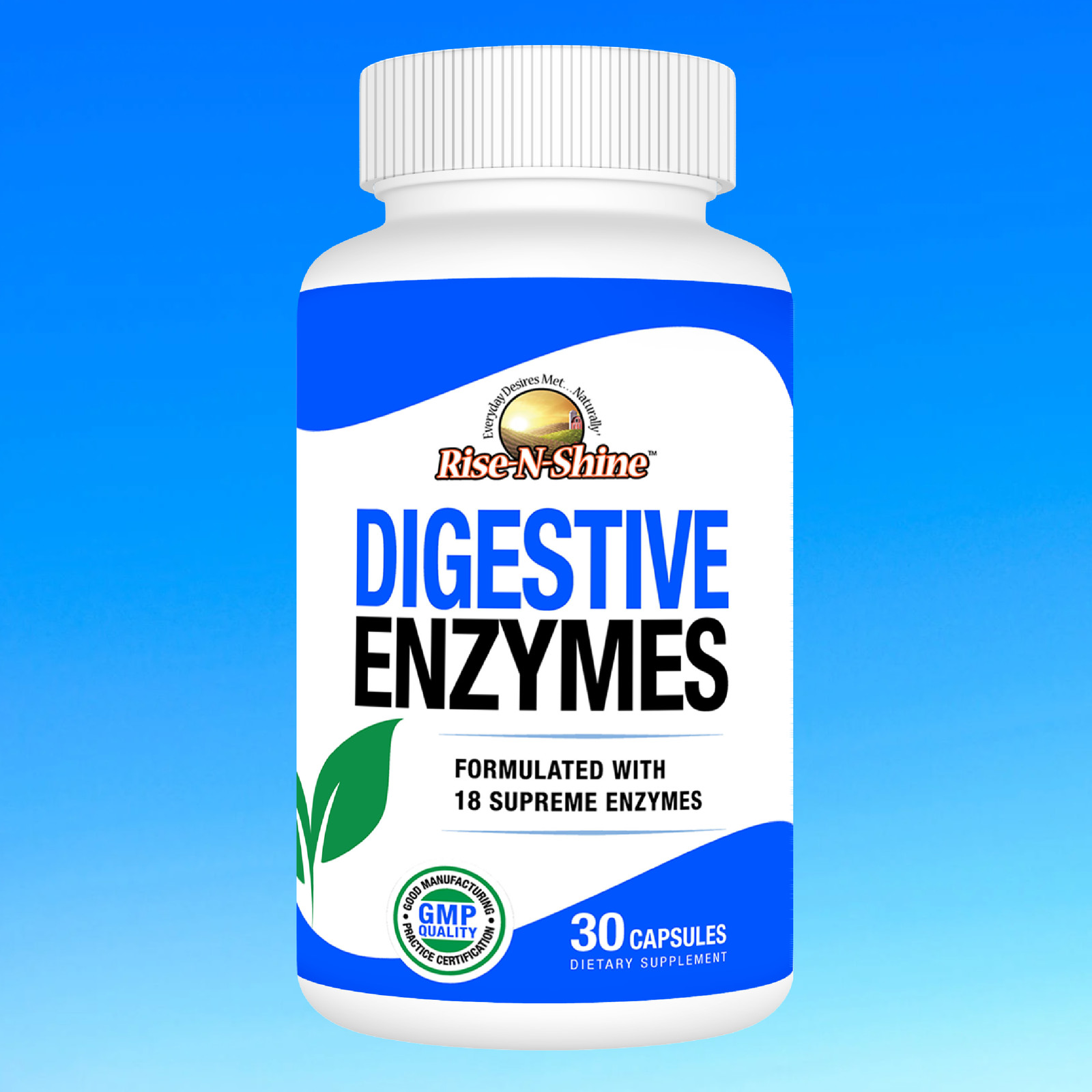 DIGESTIVE ENZYMES PROBIOTIC SUPPLEMENT – With 18 Enzymes – Digestive Aid
