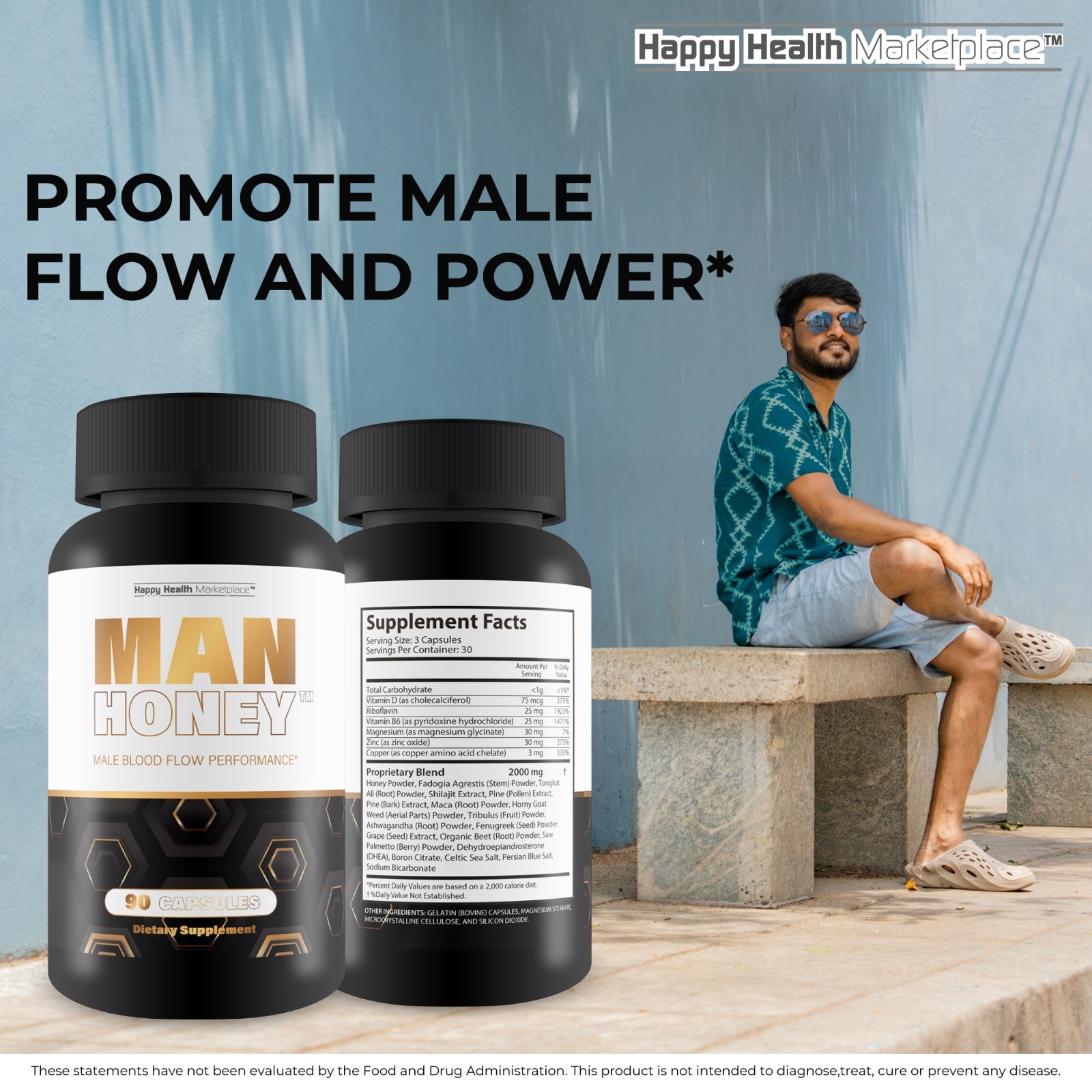 Man Honey – Our Best Male Blood Flow Performance Capsules – Become Alpha Male
