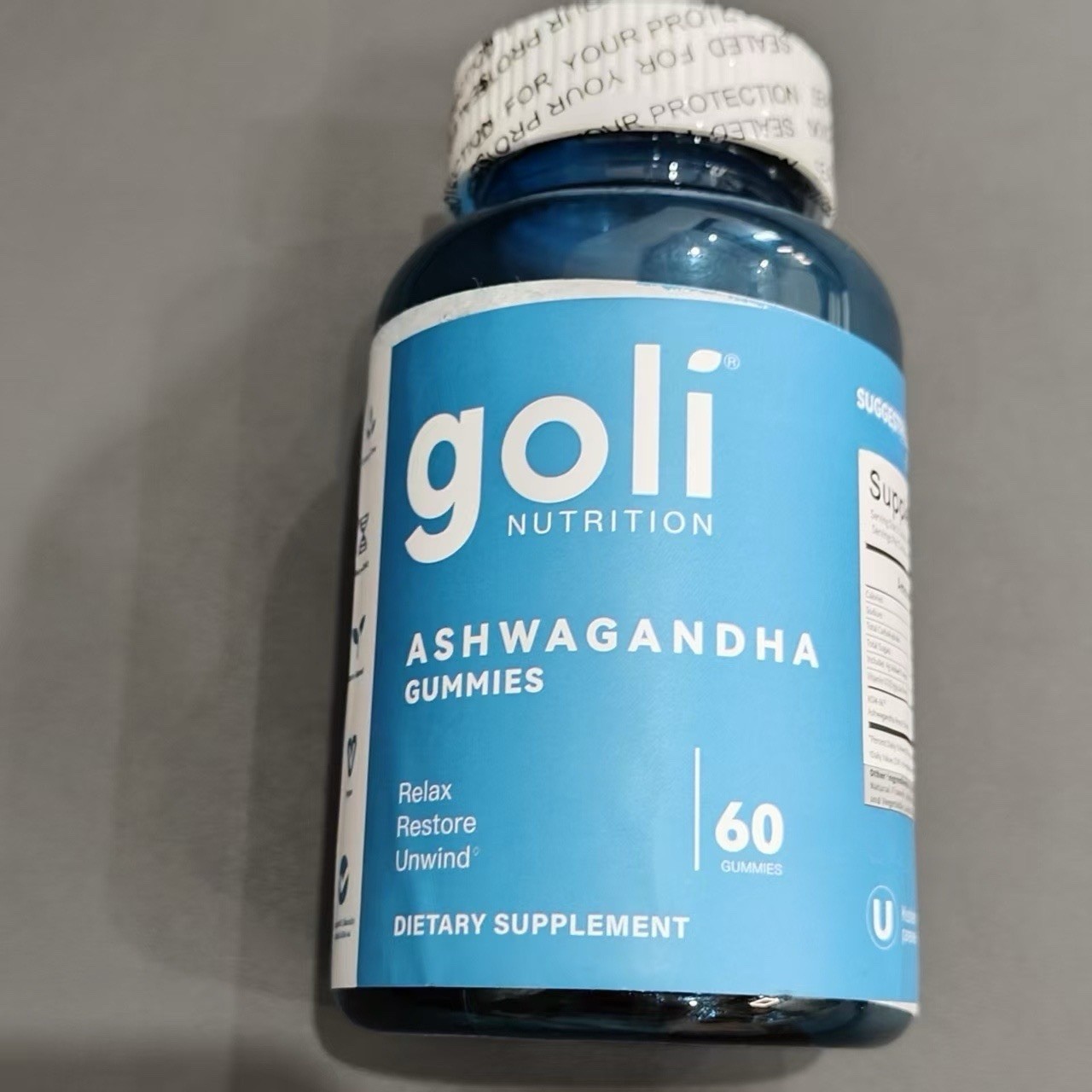 Goli Nutrition Ashwagandha Gummies Kosher Stress Support 60 ct 300 mg