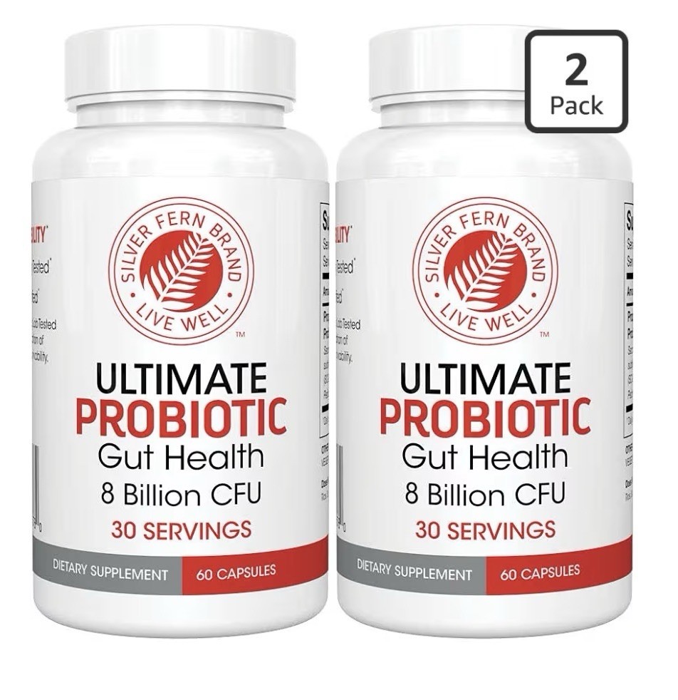 Silver Fern Brand Ultimate Probiotic Probiotics Women Men 8 Billion CFU 2 Pack