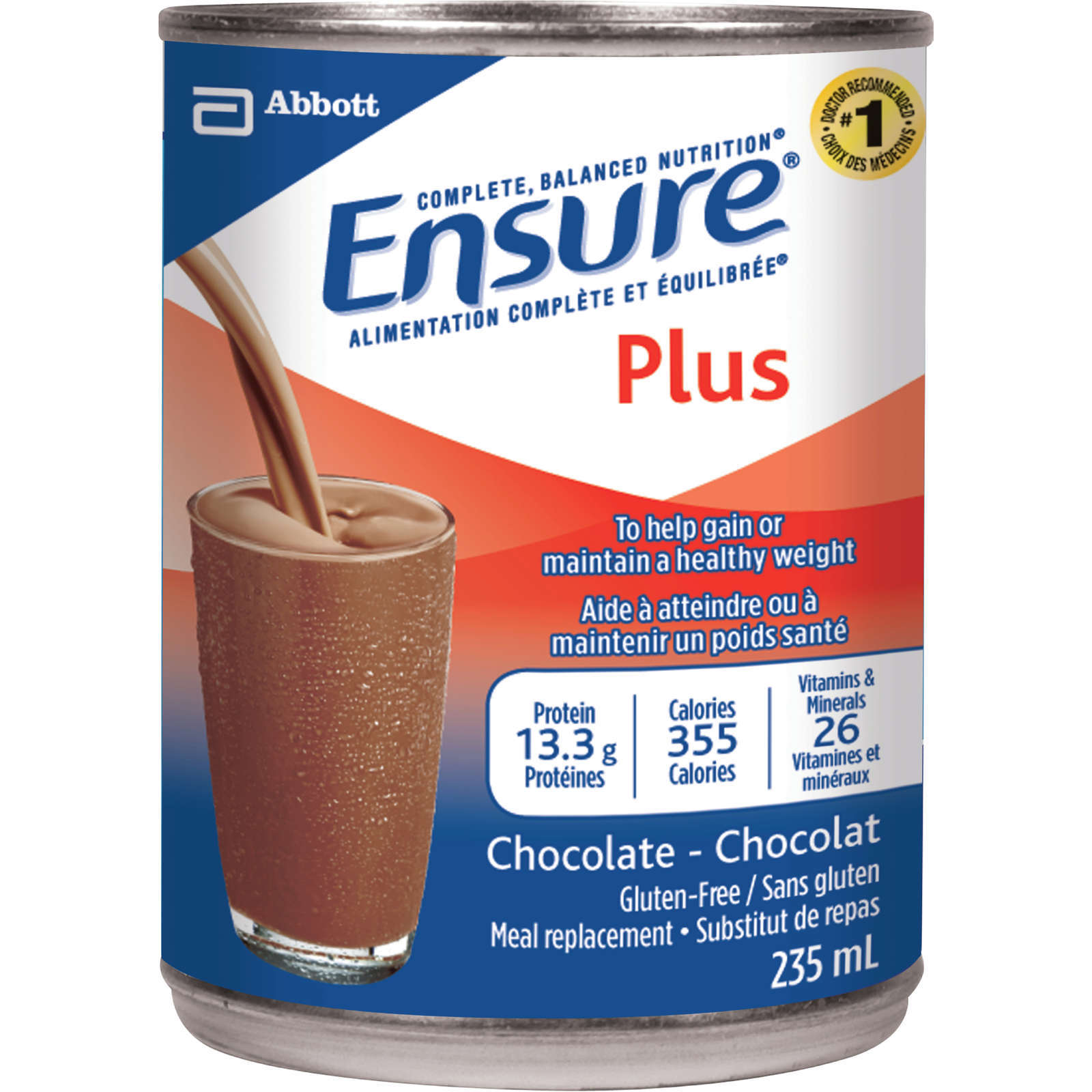 En sure Chocolate Balanced Weight Loss Gluten Free Meal Replacement 235ml NEW