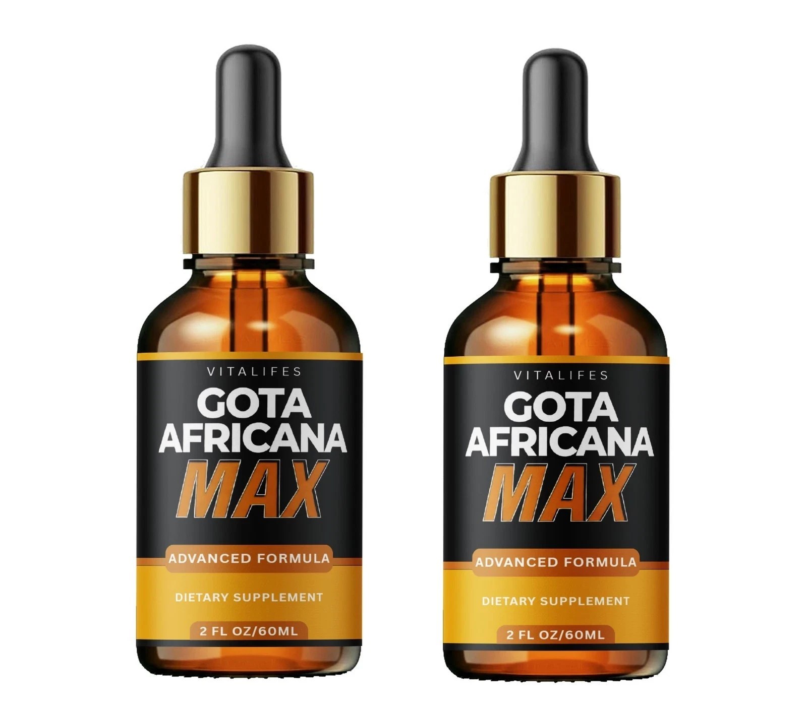 (2 Pack) Gota Africana Max Drops for Men to Boost Performance, Stamina & Energy
