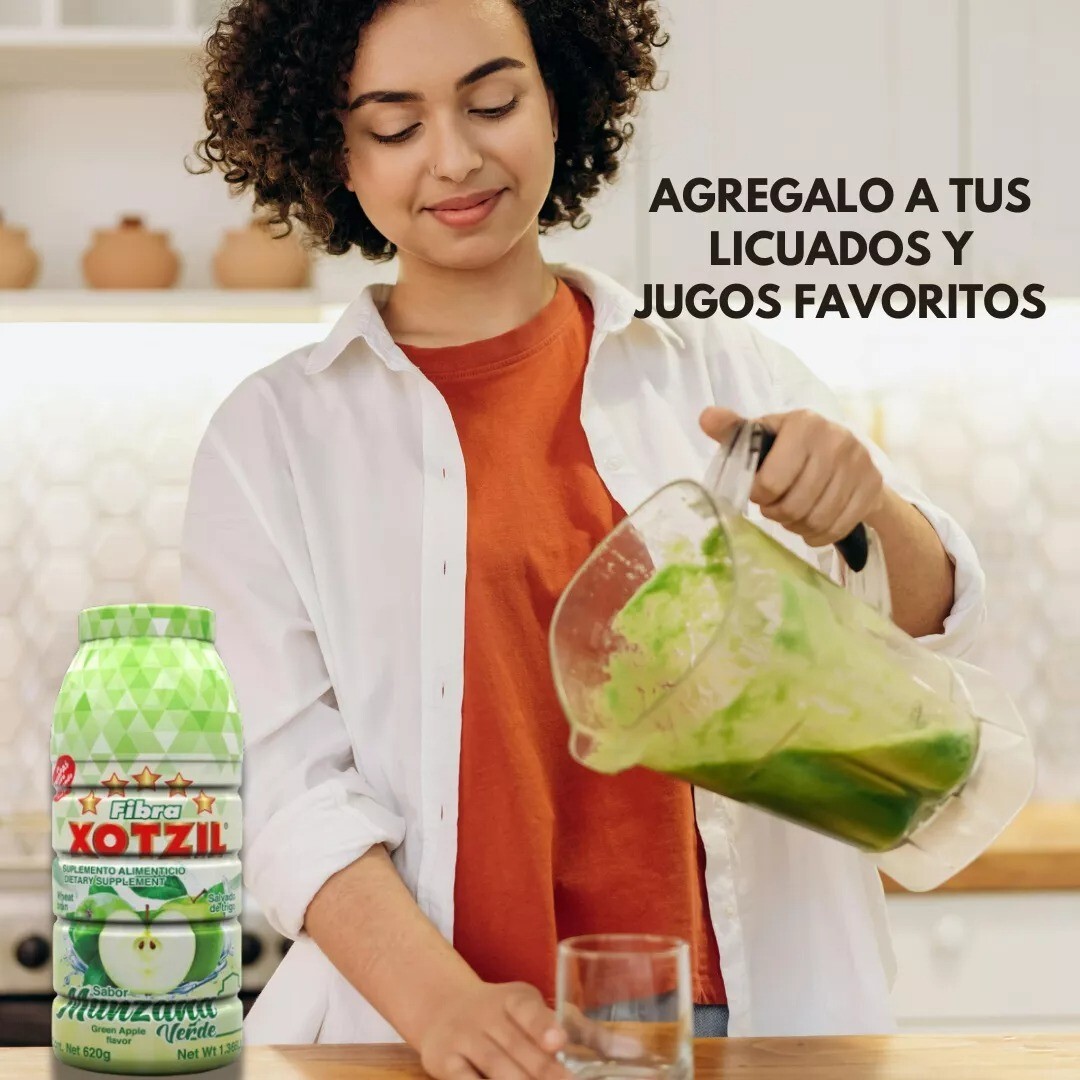 XOTZIL Fiber Green Apple Flavor Fibra Sabor Manzana Verde 620g