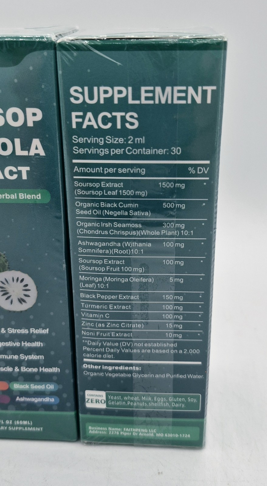 3 × Soursop Graviola Extract 10-in-1 Natural Herbal Blend Liquid, 2 fl oz 11/27