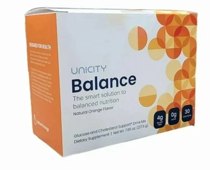 UNICITY Balance Cholesterol Support Drink Mix 30 Stick Pack (ORANGE) Exp 12/2026