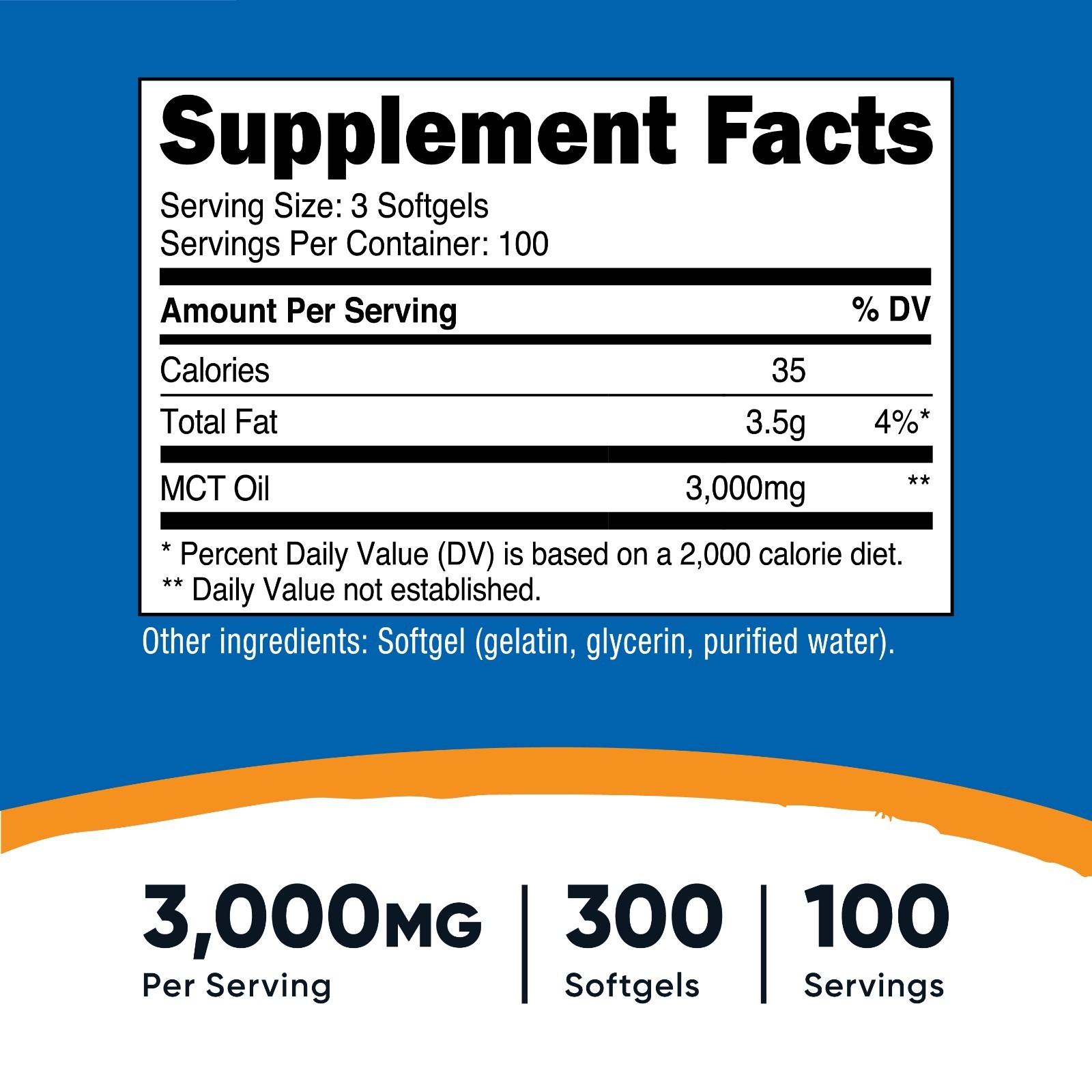 Nutricost MCT Oil Softgels 1000mg, 300 Softgels – Great for Keto Diet