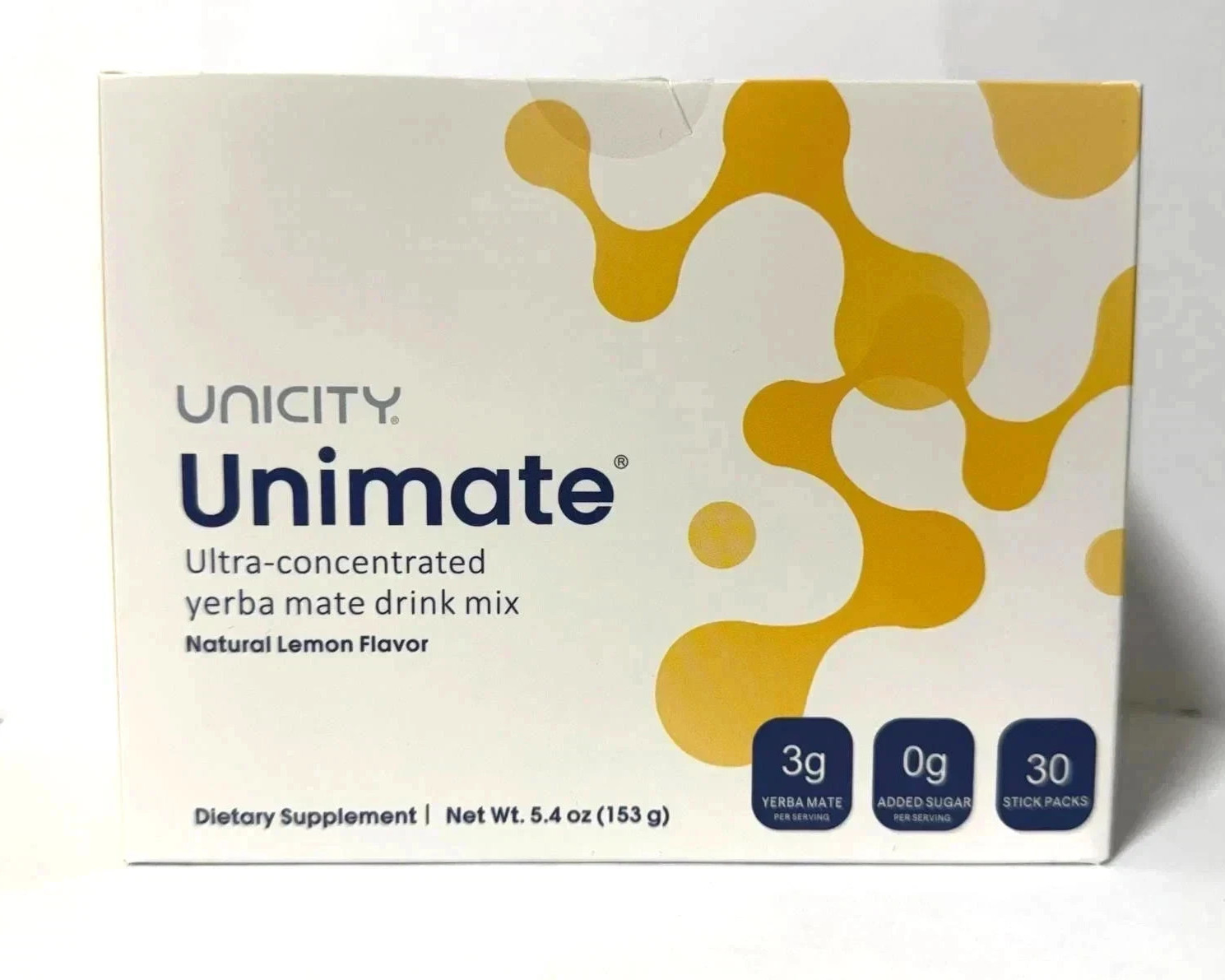 Unicity Unimate Lemon Flavor Packs – 30 Counts – Exp 08/2028