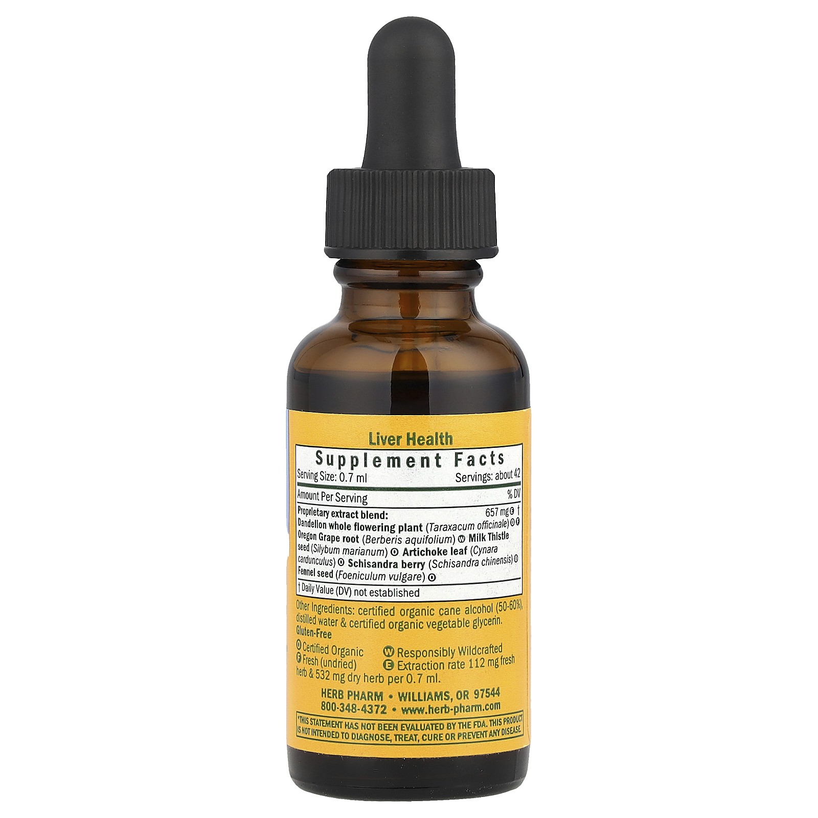 Herb Pharm Liver Health 1 fl oz 30 ml Gluten-Free