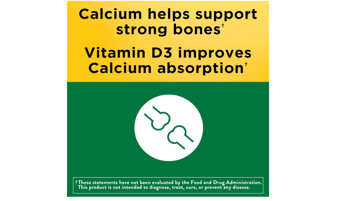 Nature Made Calcium 500mg Gummies with Vitamin D3 80 Count Bone Support