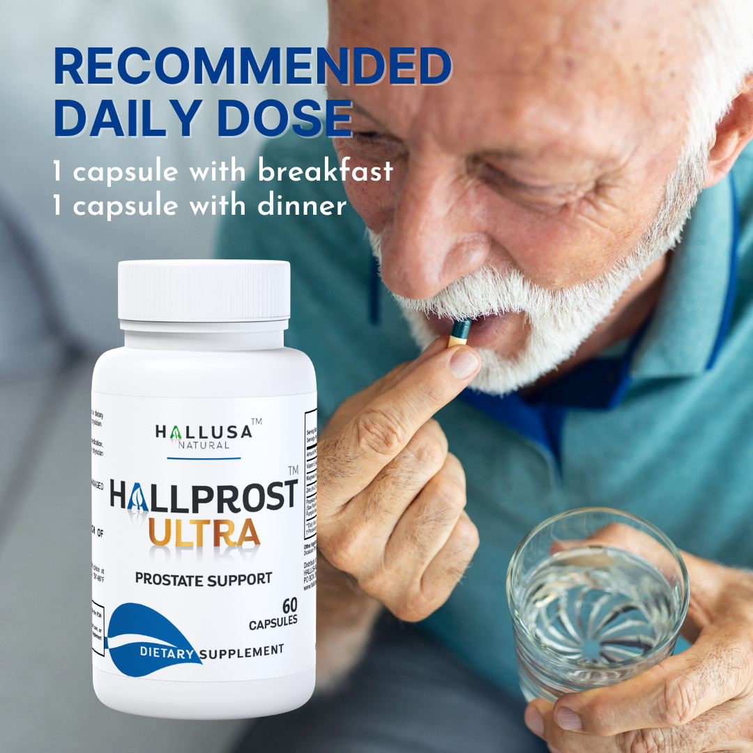 HALLPROST ULTRA – Inflamed Prostate, Prostatitis, BPH, Urinary Function, 60 Caps