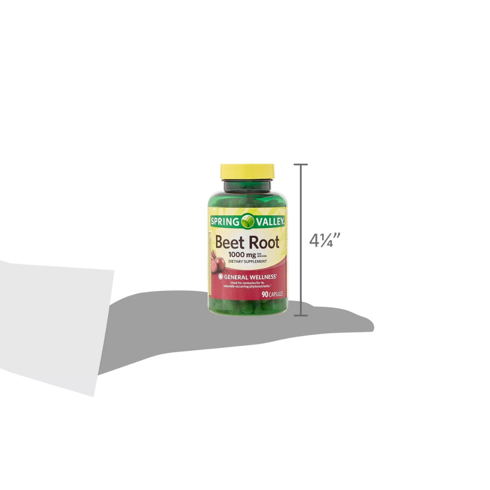 New Spring Valley Beet Root Blood Health Dietary Supplement, 1000 mg, 90 count