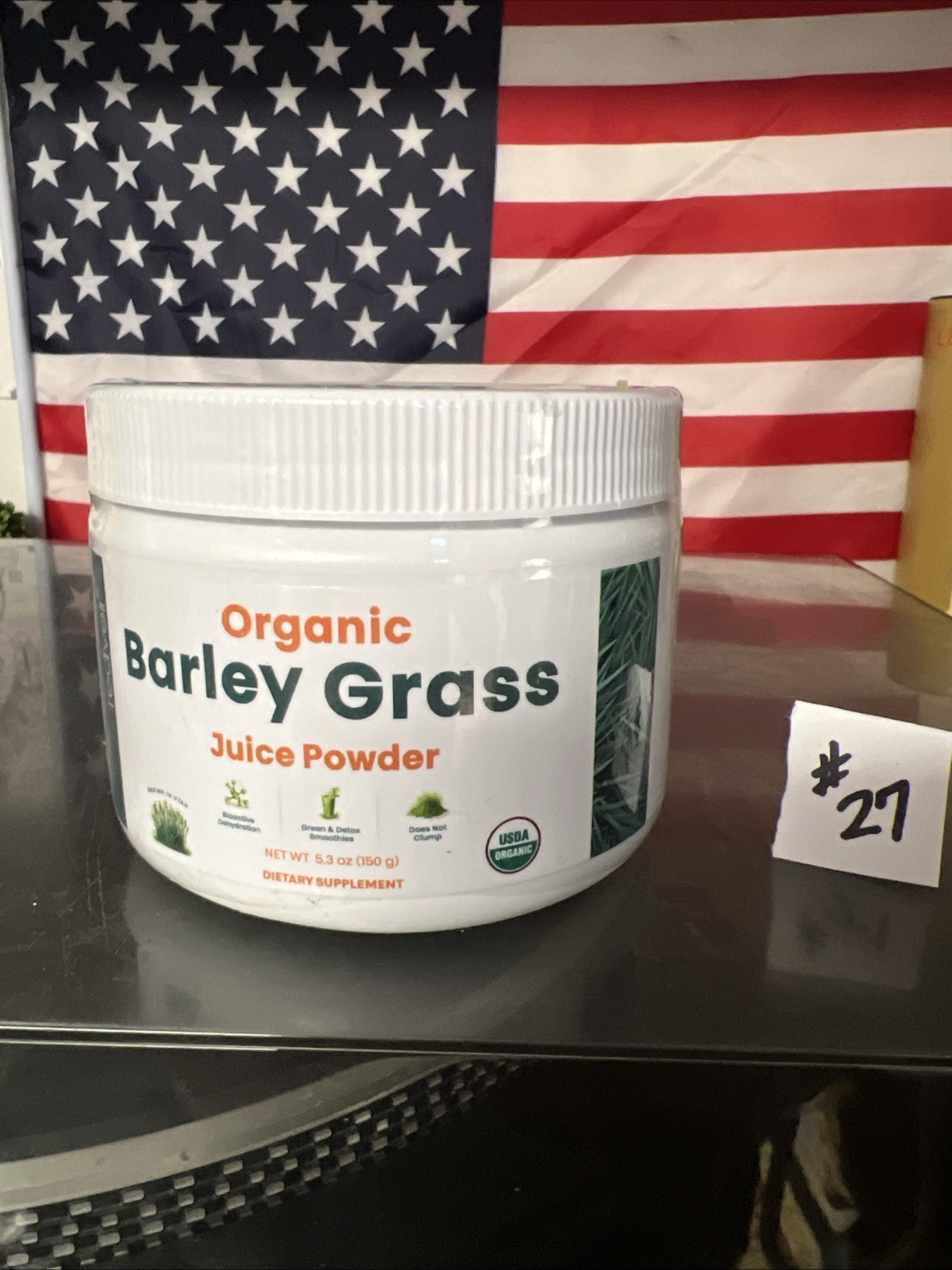 Teaveli Wheat Grass Juice Powder w Probiotics & Digestive Enzymes 5.7 oz