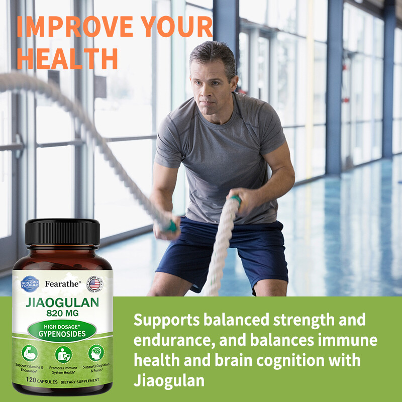 Jiaogulan 820mg – Gynostemma Pentaphyllum AMPK Activator, Caffeine-Free