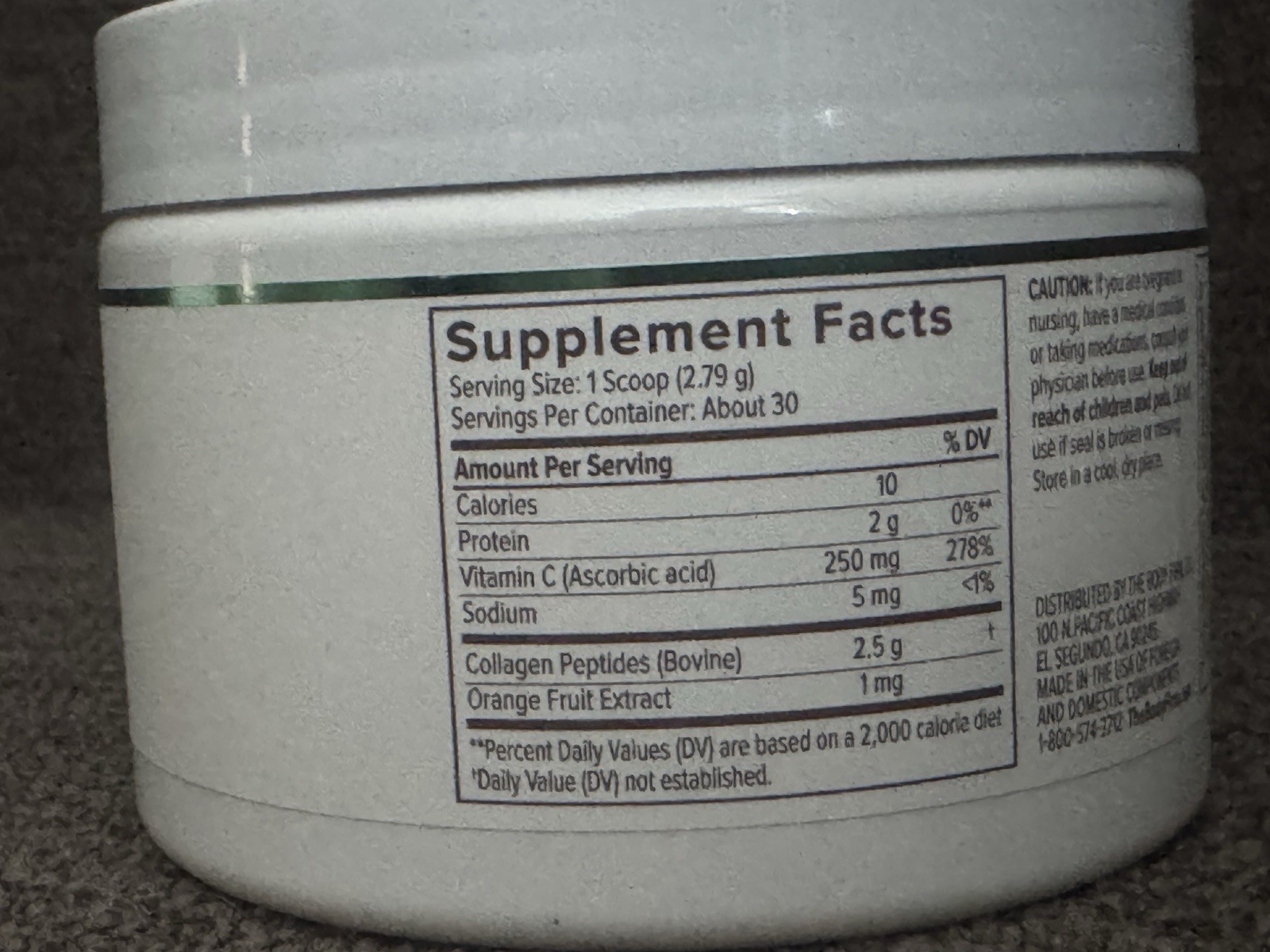 Body Firm Collagen Peptides Powder Unflavored Skin Hair Nails 2.95 oz