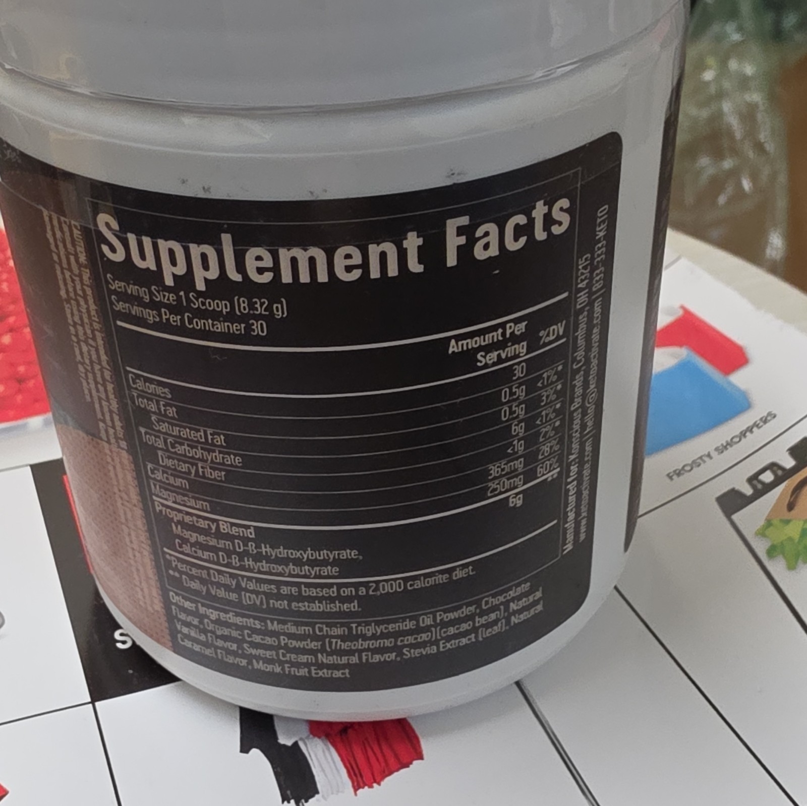 Konscious Keto Activate BHB Ketones Powder Dark Chocolate Truffle 8.82oz