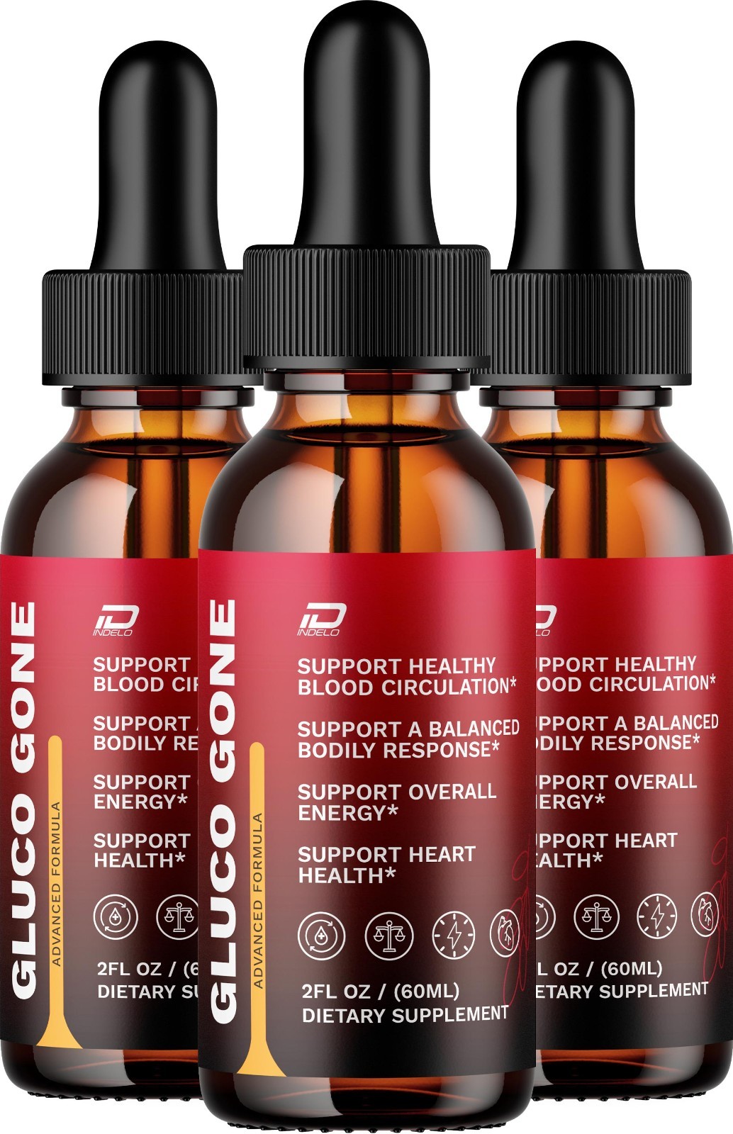 (3 Pack) Gluco Gone Liquid Drops – GlucoGone Drops Extra Strength All Natural