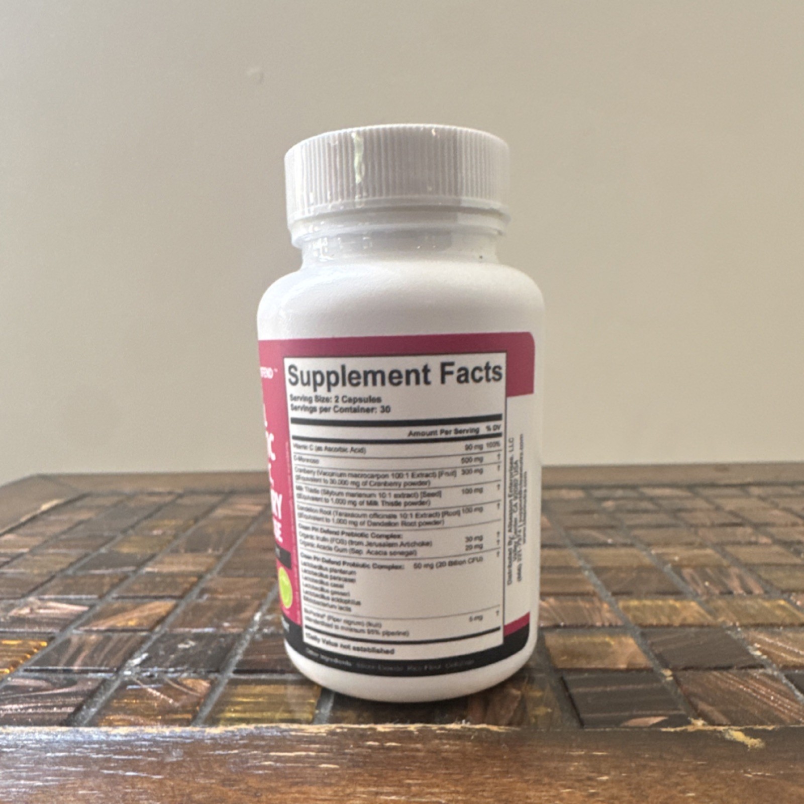 Clean Nutra Women’s Vaginal Probiotic Prebiotic Cranberry D-Mannose 60 Capsules