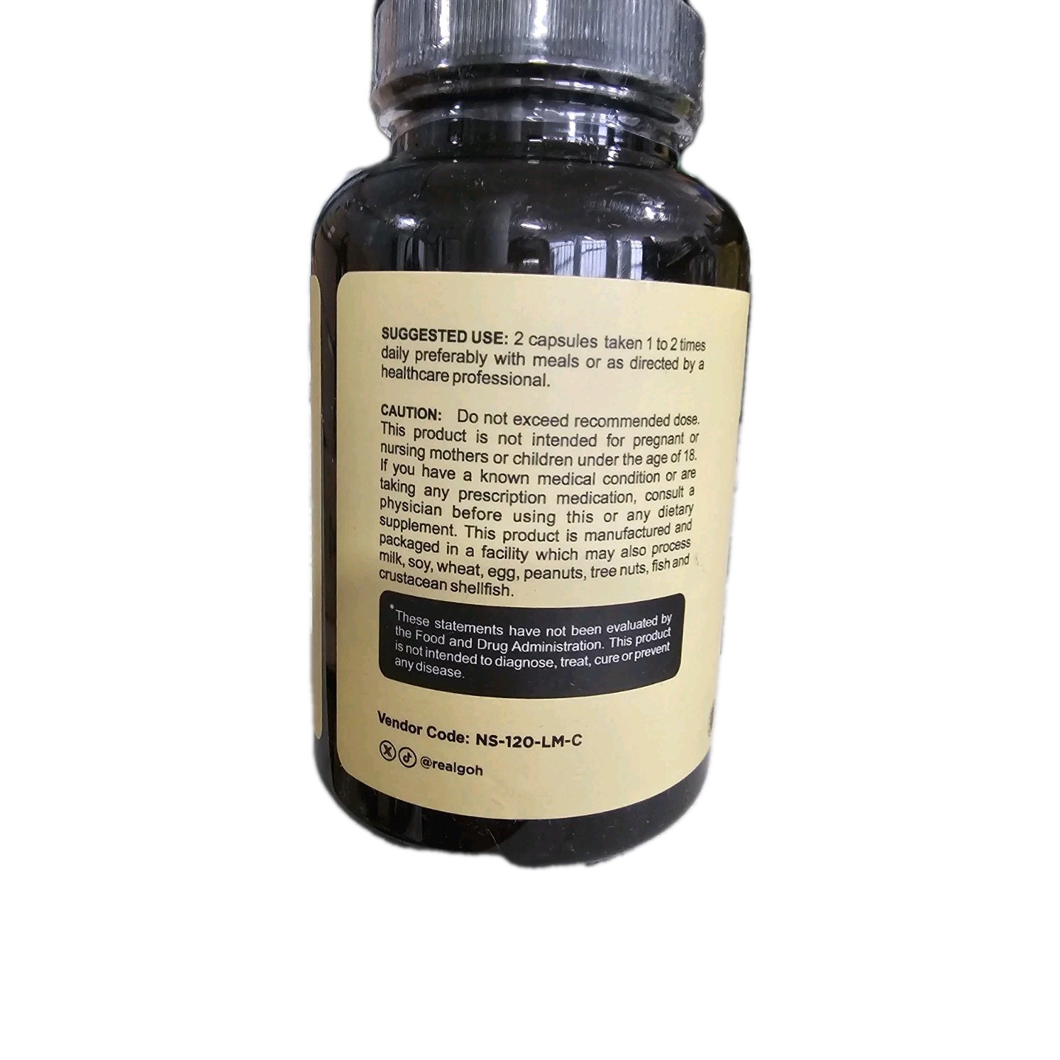 Garden Herbz Lions Mane Supplement w/Turkey Tail Mushroom Extract 120ct Exp:4/28