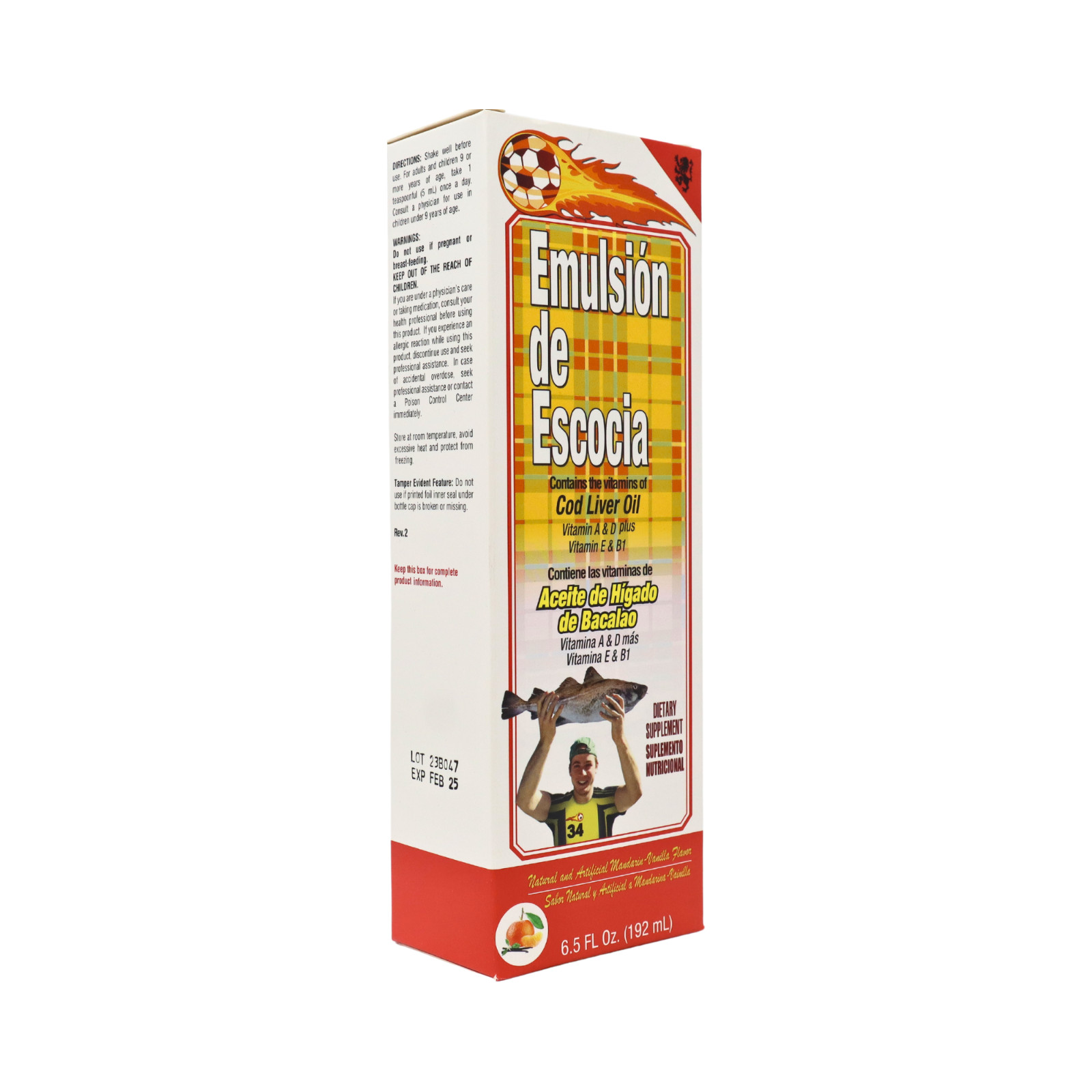 Emulsion De Escocia Cod Liver Oil [PACK OF 2] – Mandarin Vanilla 6.5 fl oz each