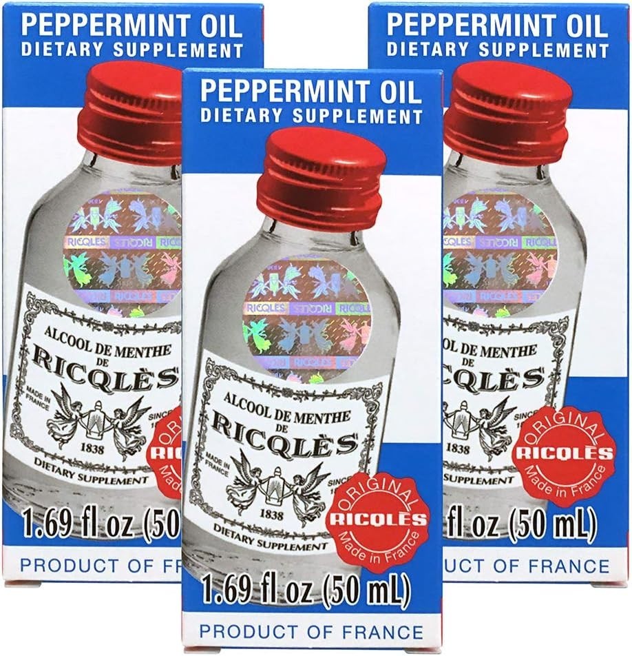 Ricqles Peppermint Oil Dietary Supplement 1.69 oz (Pack of 3) Exp:03-2030