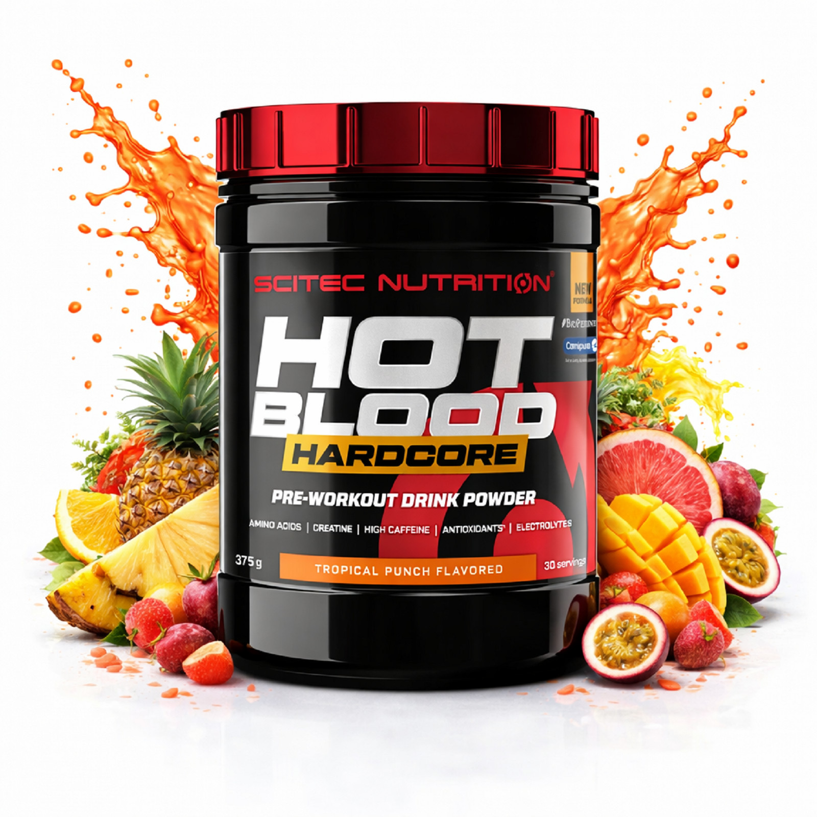 HOT BLOOD 300g Pre-Workout Booster Maximizes Energy Focus & Performance Vitamins