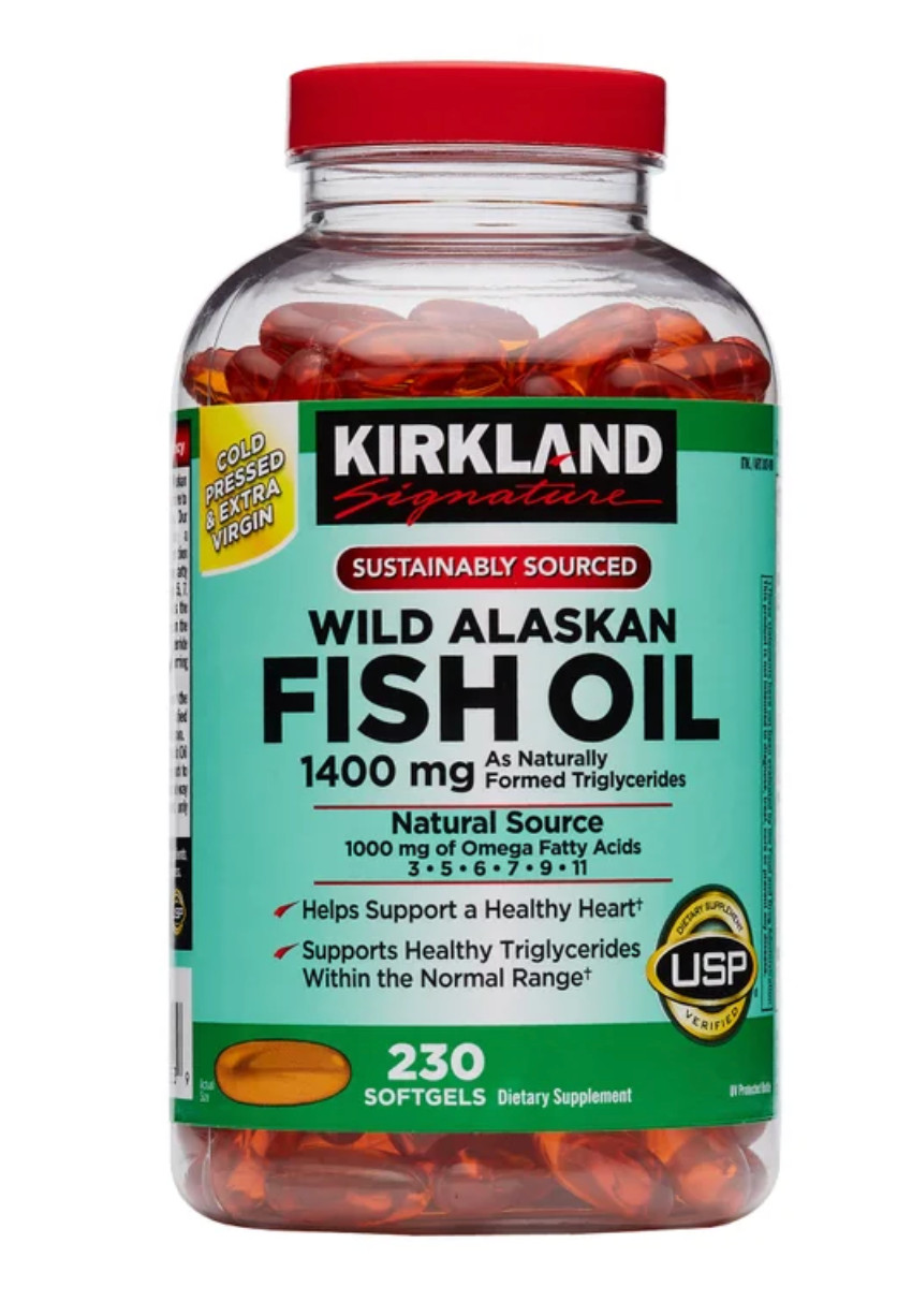 Kirkland Signature Wild Alaskan Fish Oil 1400 mg., 230 Softgels