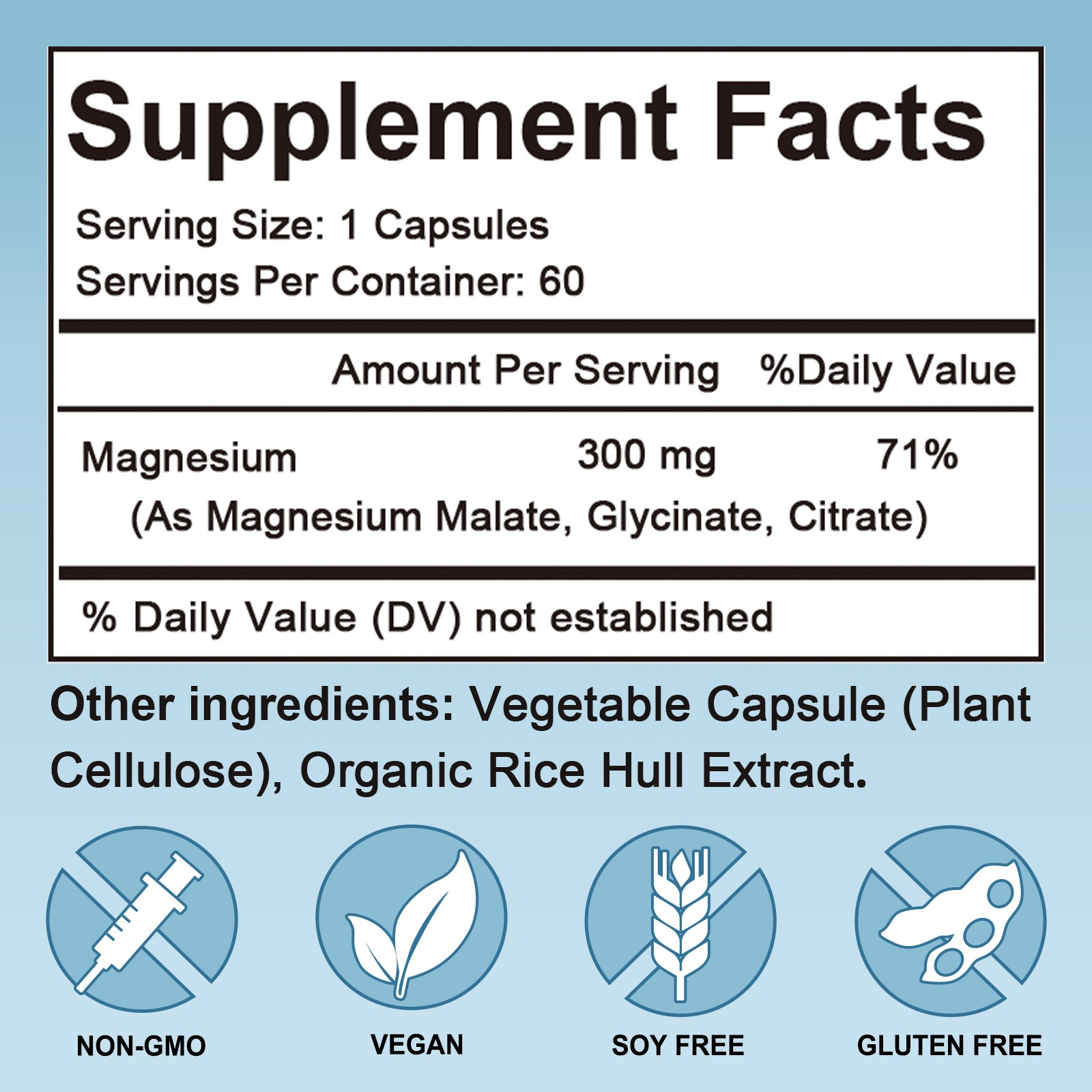 Triple Magnesium Complex 300mg For Easy Absorption Magnesium Complex Supplement