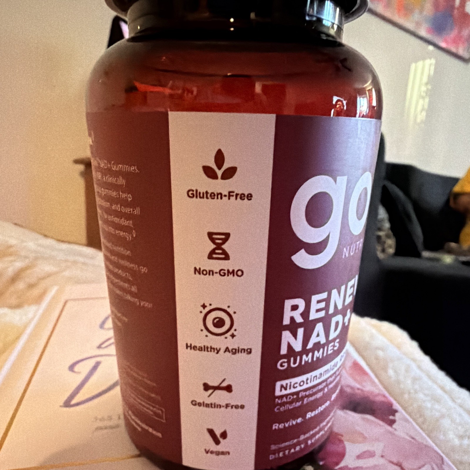 Goli Nutrition Renew NAD+ Gummies 60ct NR Niacinamide Vegan Exp 09/2027