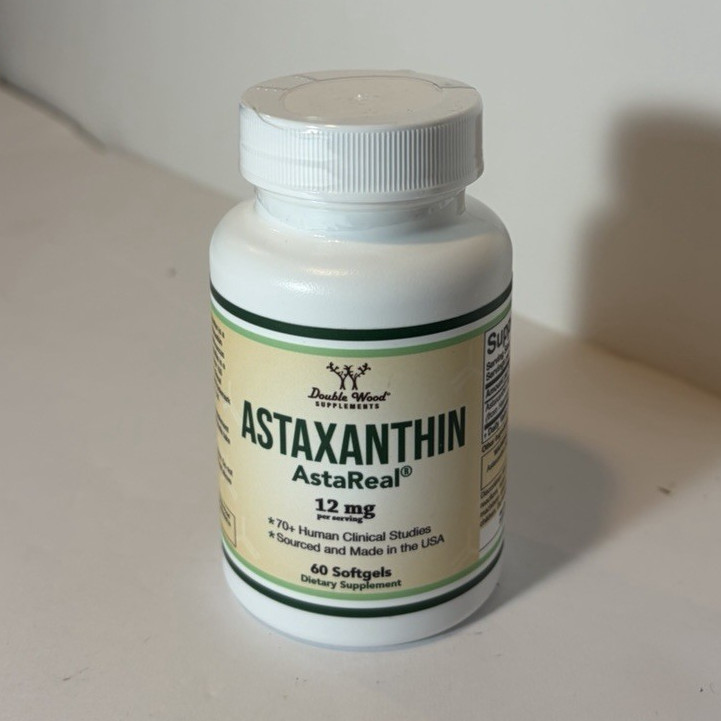 Double Wood Supplements Astaxanthin 12mg 60 Softgels Dietary Supplement