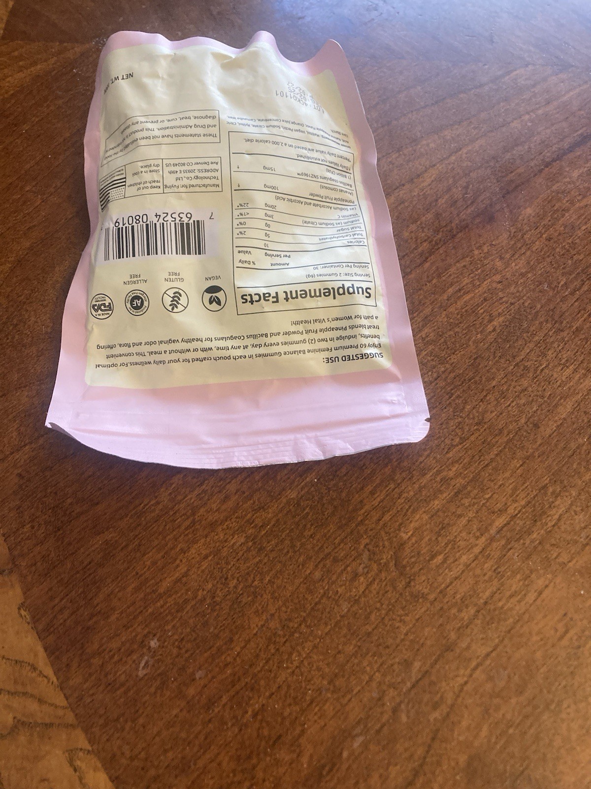 Vital Source Nutrition Premium Feminine Balance Gummies 60ct Pineapple 2/2027