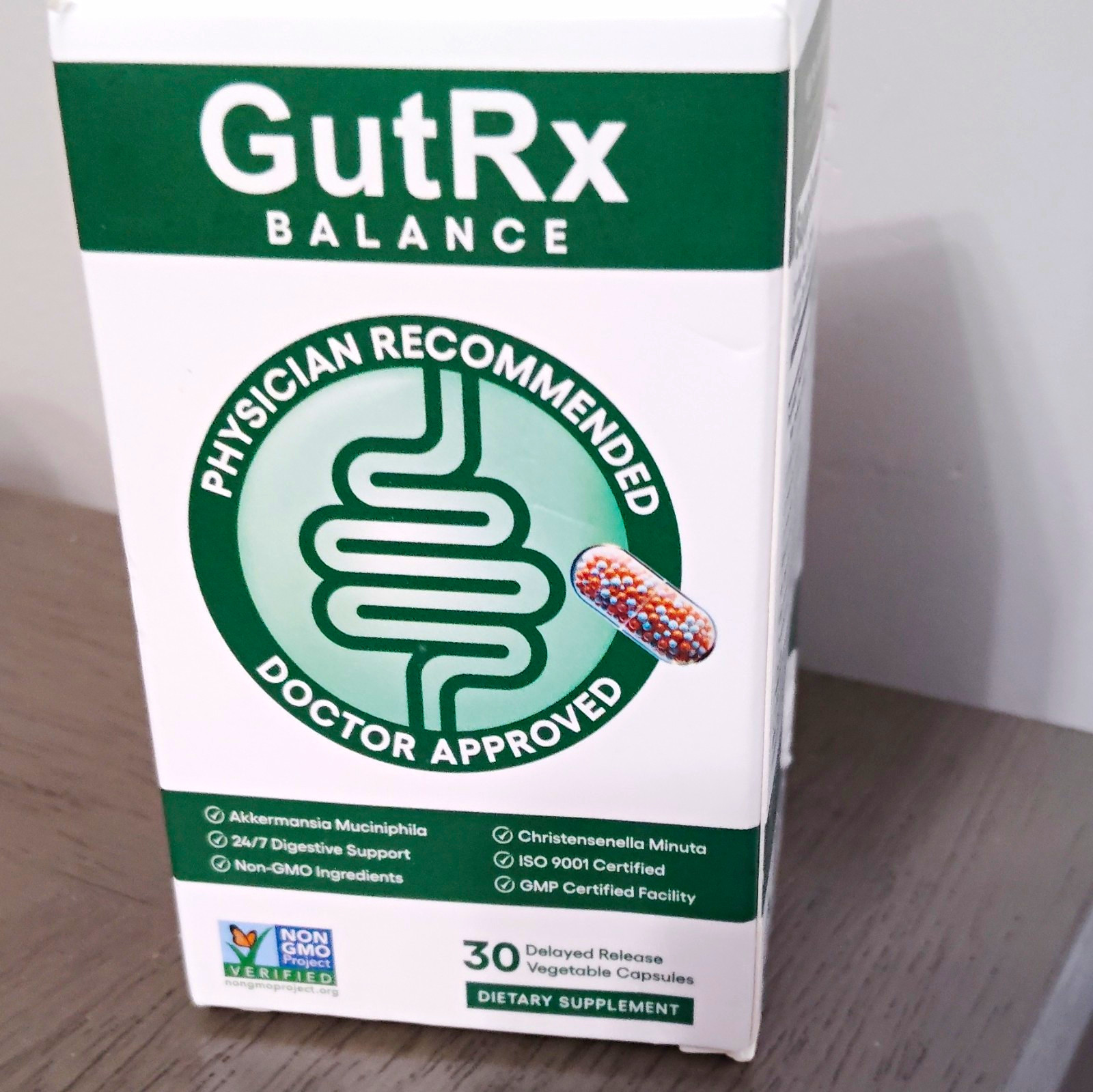 GutRx Balance Digestive Support Non-GMO Delayed Release Veggie Caps 30 ct