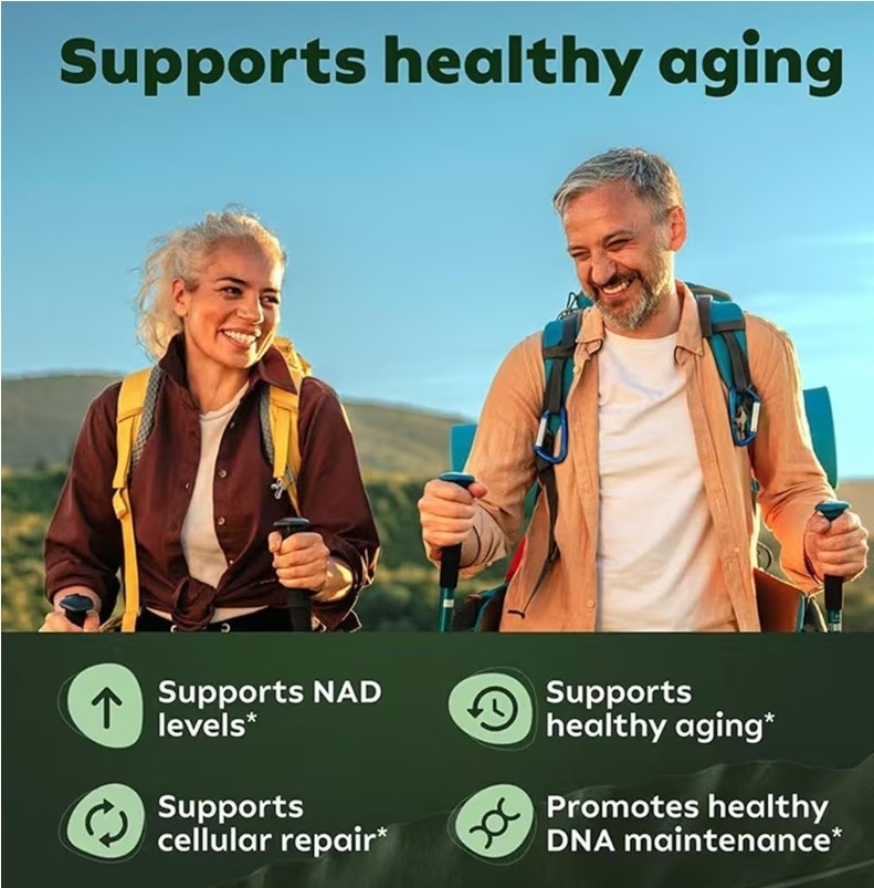 Lumine Organics NAD+ Supplement for Energy Metabolism Support, Liposomal 60 Caps
